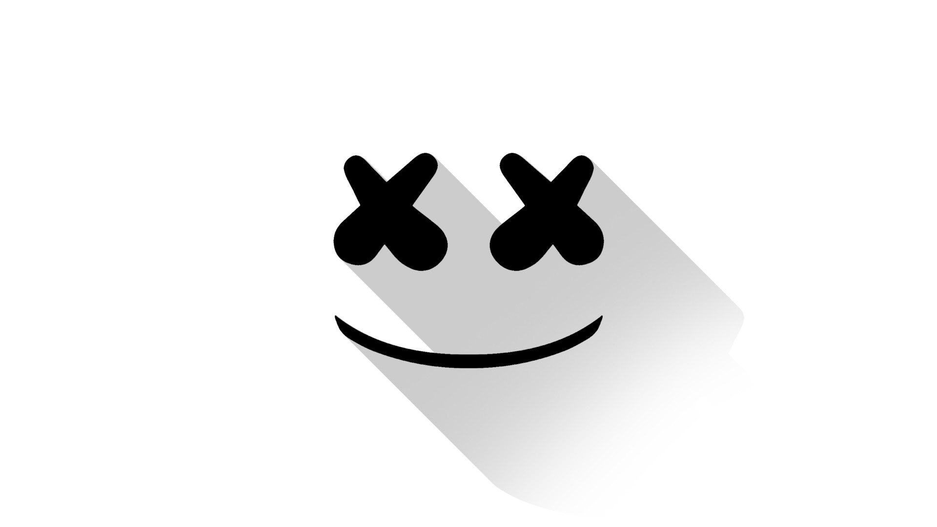 Marshmello Minimalism Simple Background White Background 1920x1080