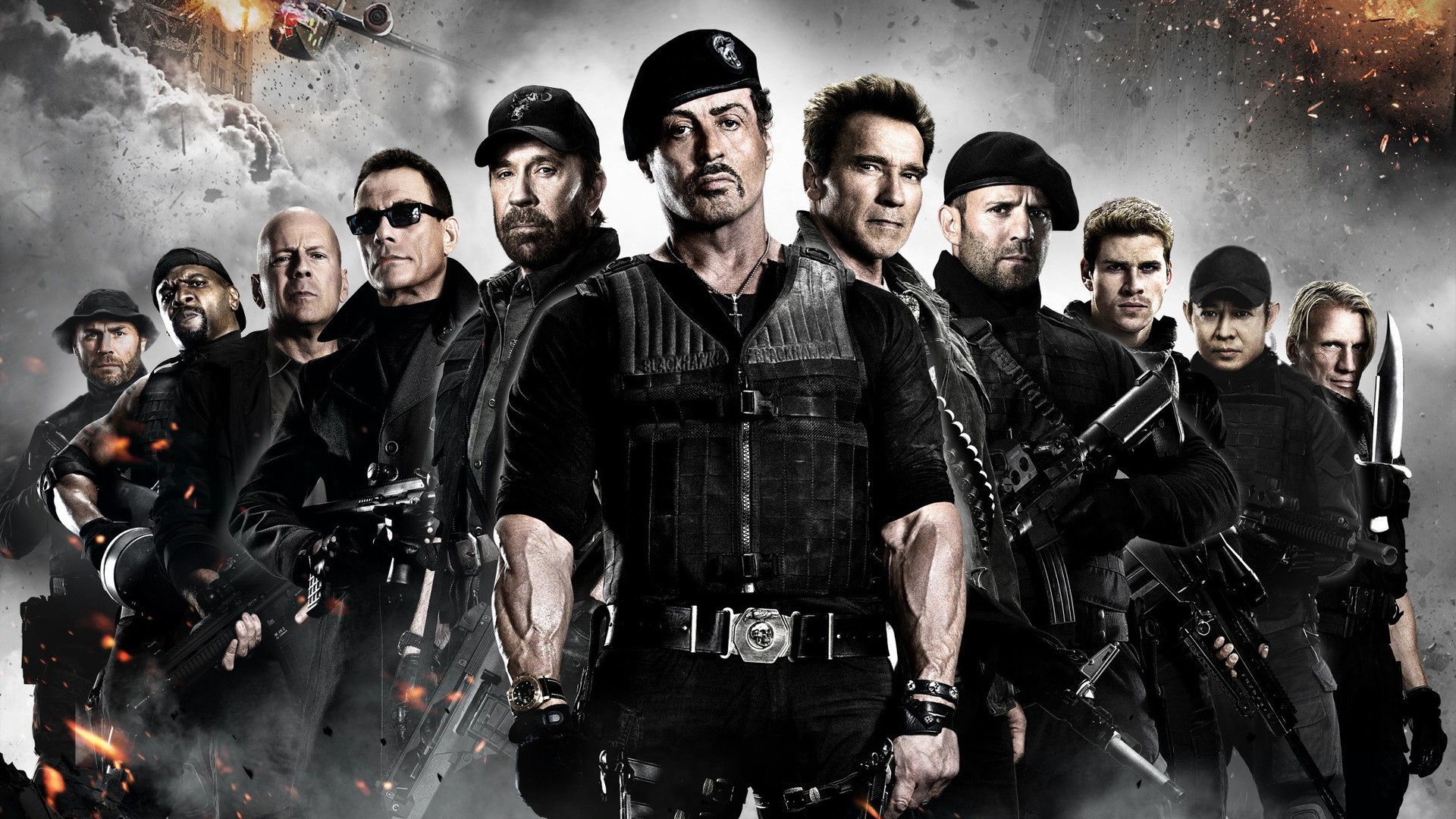 Movies Sylvester Stallone Bruce Willis Arnold Schwarzenegger Jason Statham The Expendables 2 Chuck N 1920x1080