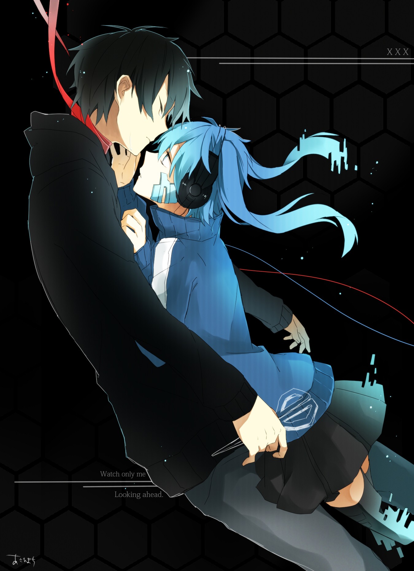 Kagerou Project Kisaragi Shintaro Blue Hair Anime 1349x1860