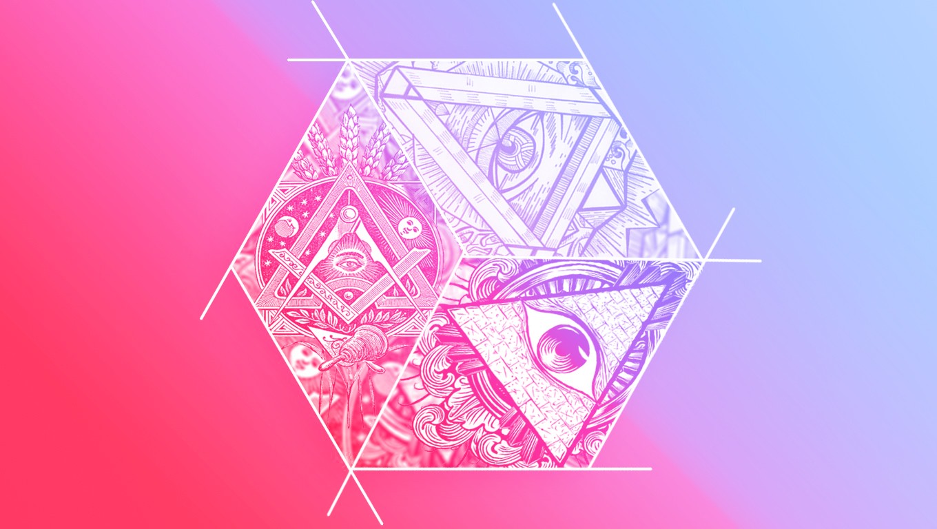 Illuminati 3D Hexagon 1360x768