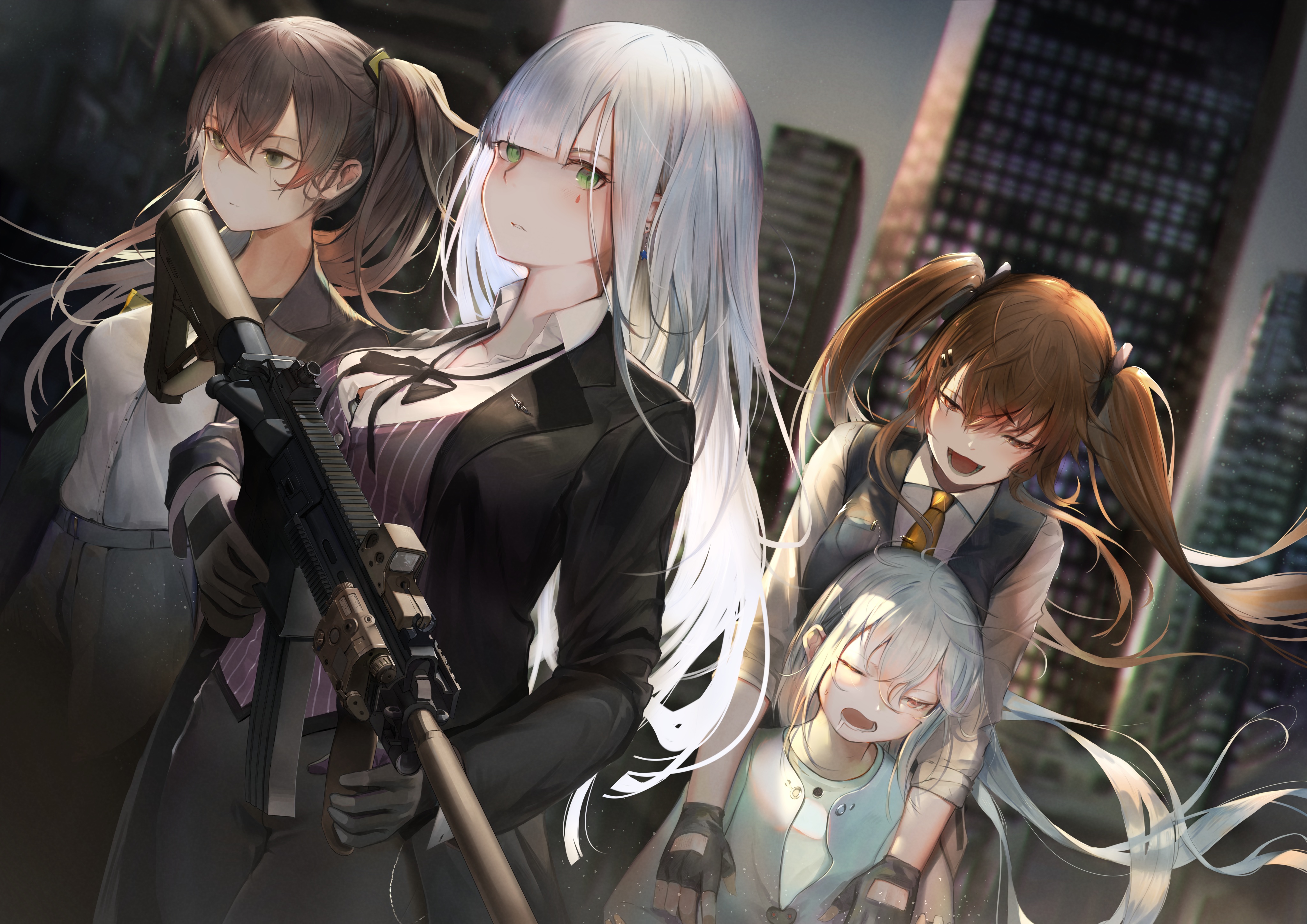 HK416 Girls Frontline Ump45 Girls Frontline UMP9 Girls Frontline Anthropomorphism Weapon Gun Girls F 4093x2894