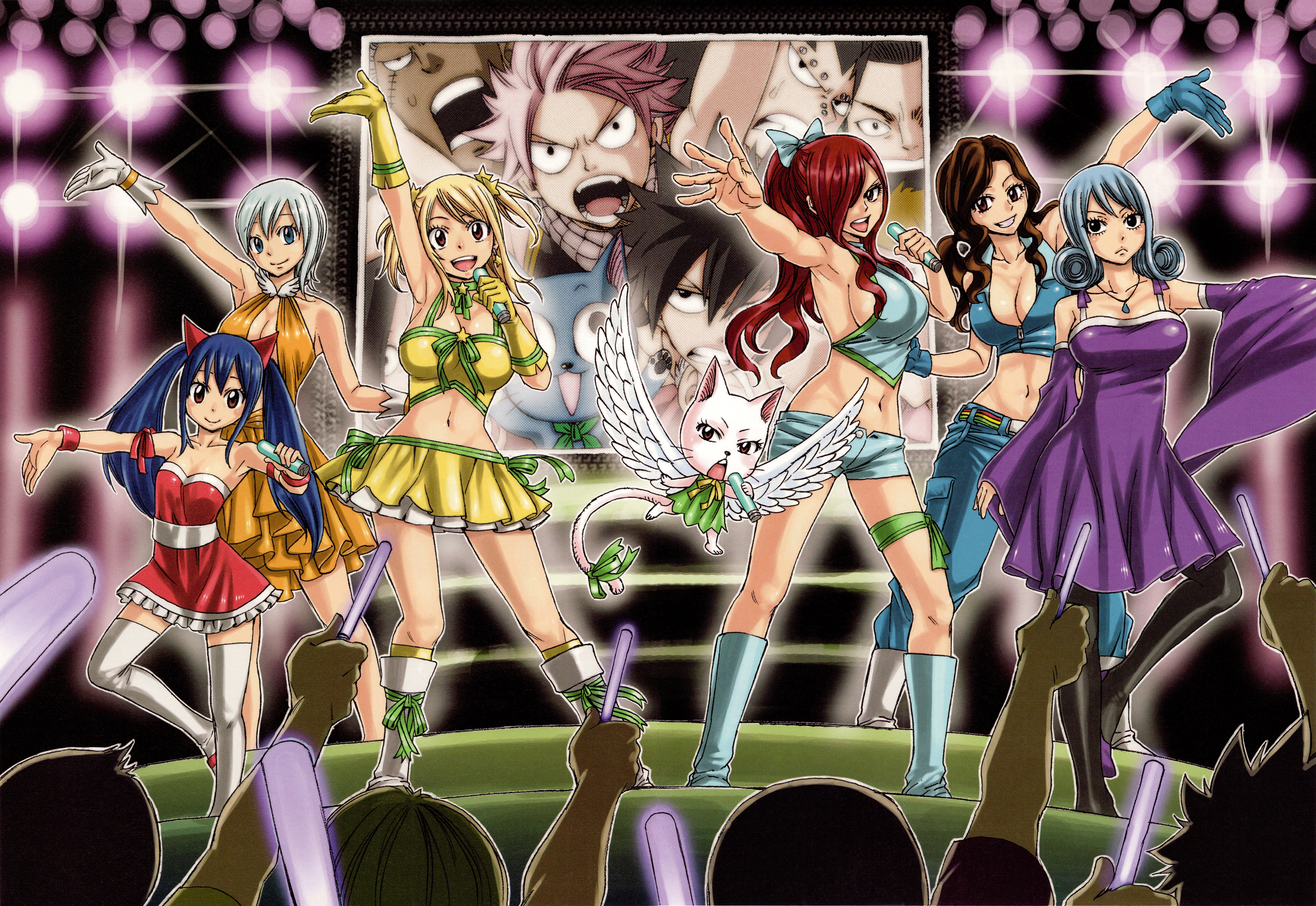 Lucy Heartfilia Erza Scarlet Wendy Marvell Juvia Lockser Lisanna Strauss Cana Alberona Charles Fairy 6142x4230