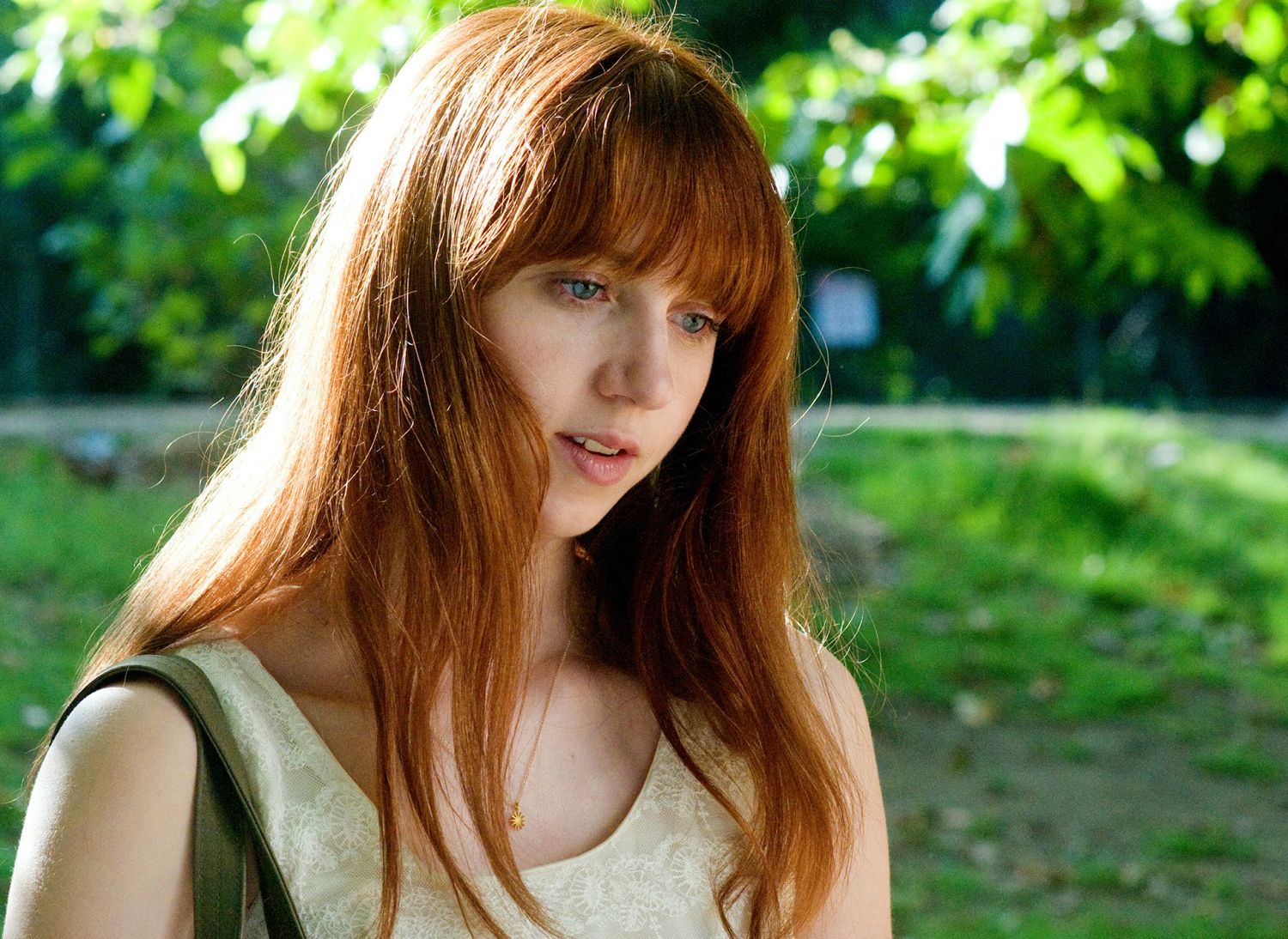 Zoe Kazan Women Actress Long Hair Blue Eyes Film Stills Redhead Women Outdoors 1500x1094