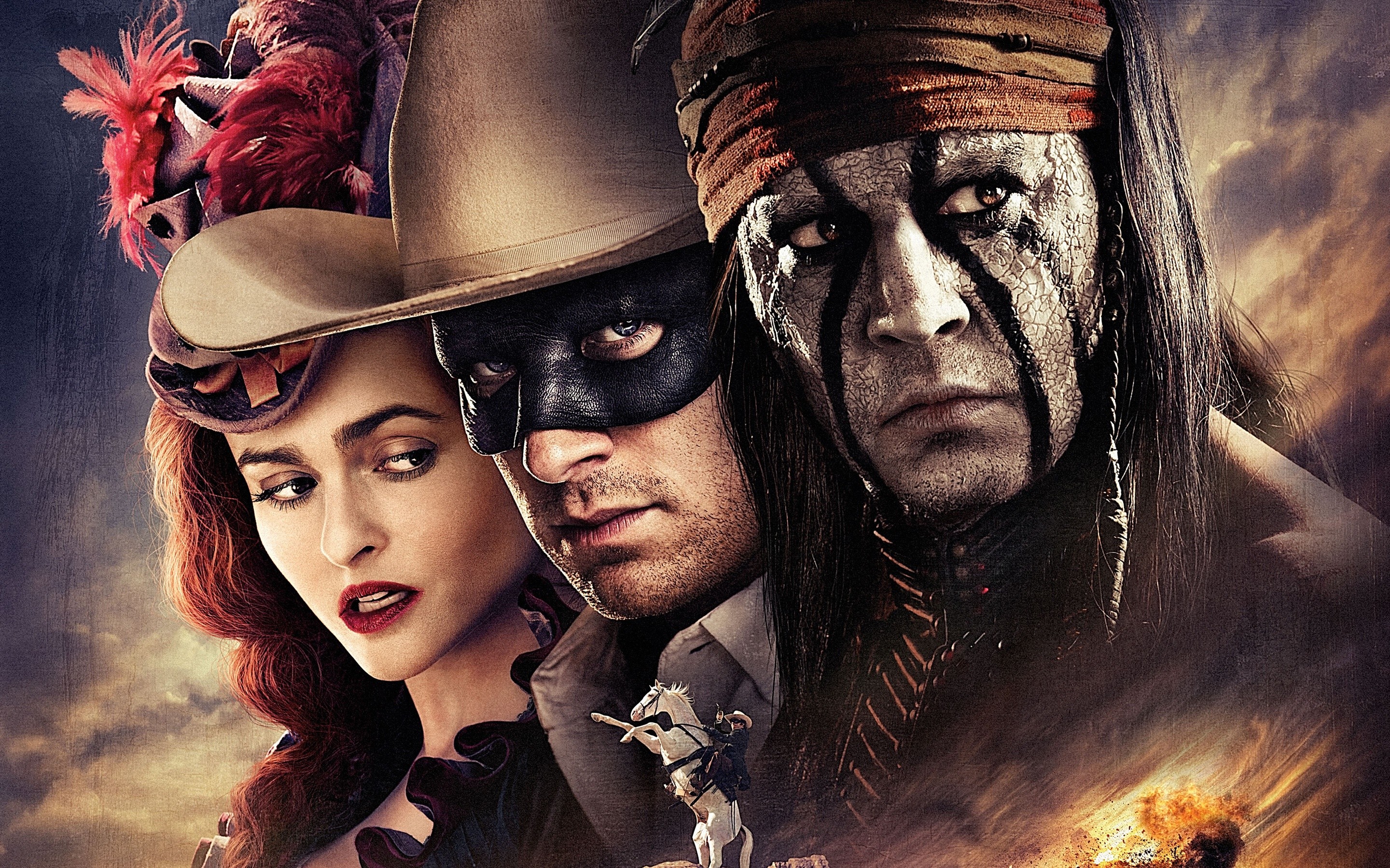 The Lone Ranger Movies Johnny Depp Helena Bonham Carter 2880x1800