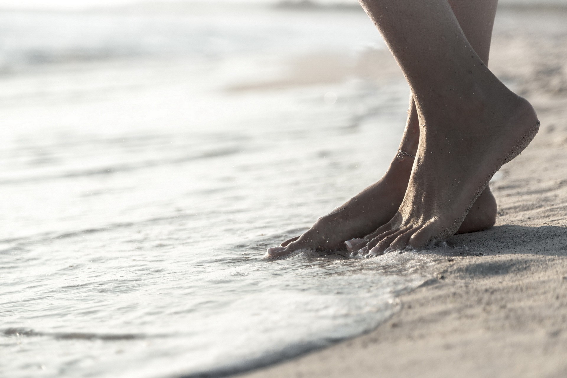 Women Outdoors Legs Feet Beach Sand Anklet 1920x1280