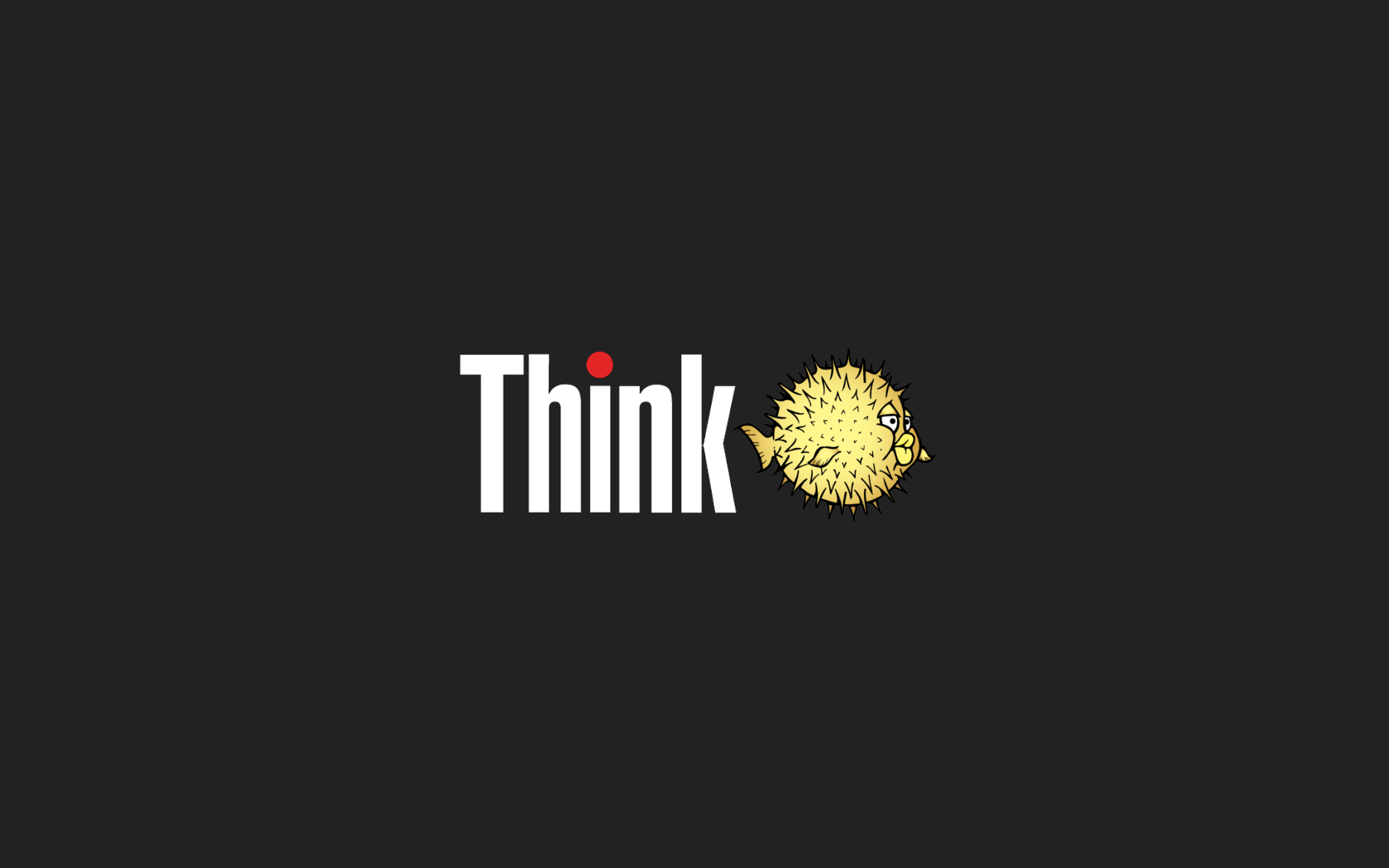 Bsd ThinkPad Minimalism Simple Background Fish 1680x1050