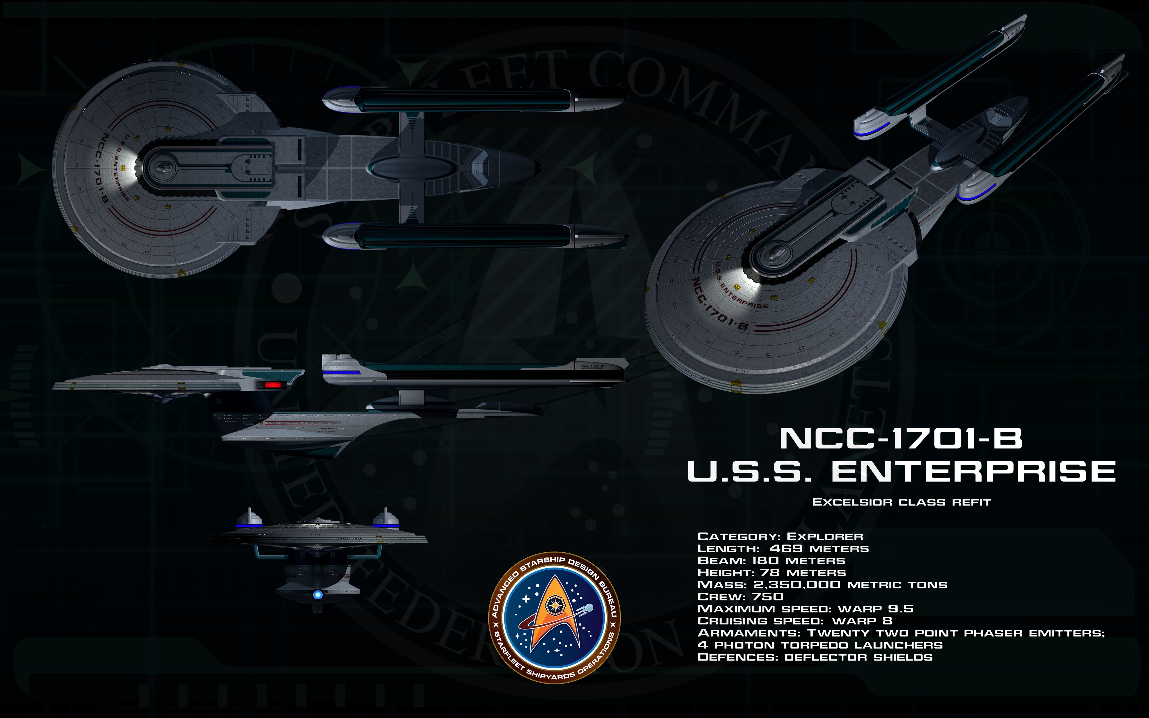 Star Trek USS Enterprise Spaceship Star Trek Ships 4000x2500
