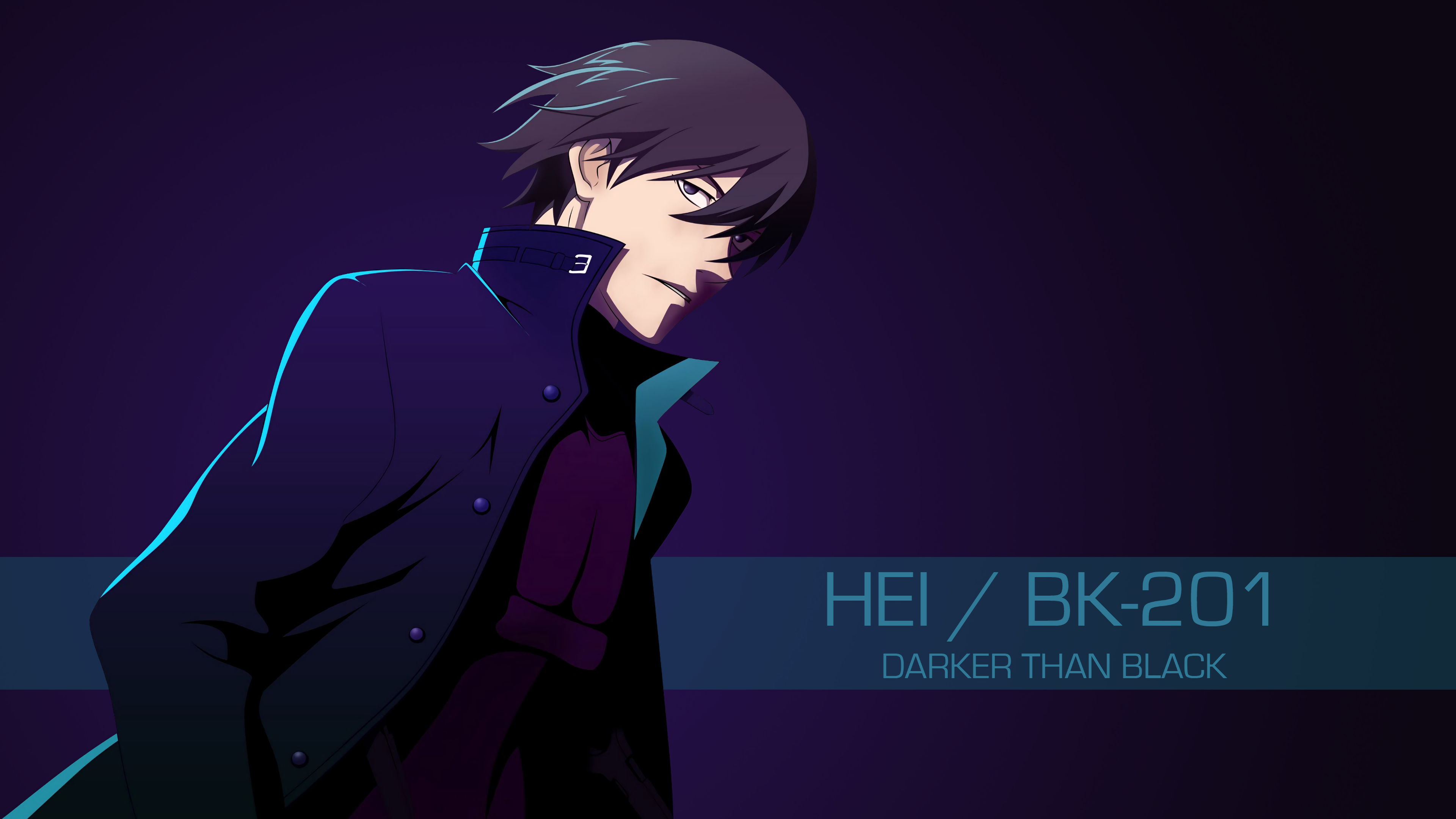 Darker Than Black Hei Anime Boys Numbers Anime 3840x2160