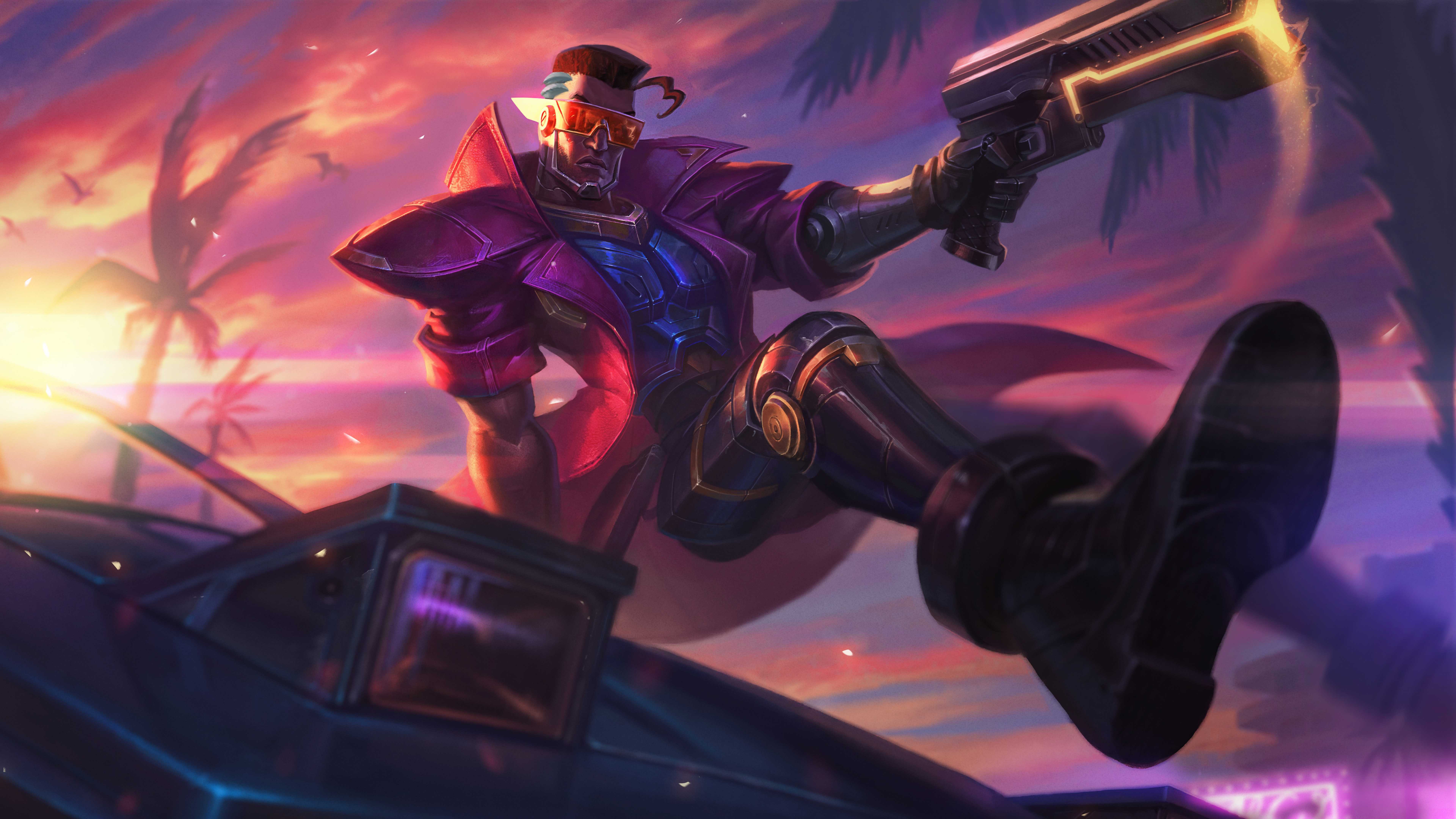 Lucian League Of Legends League Of Legends Gun Video Games 7680x4320