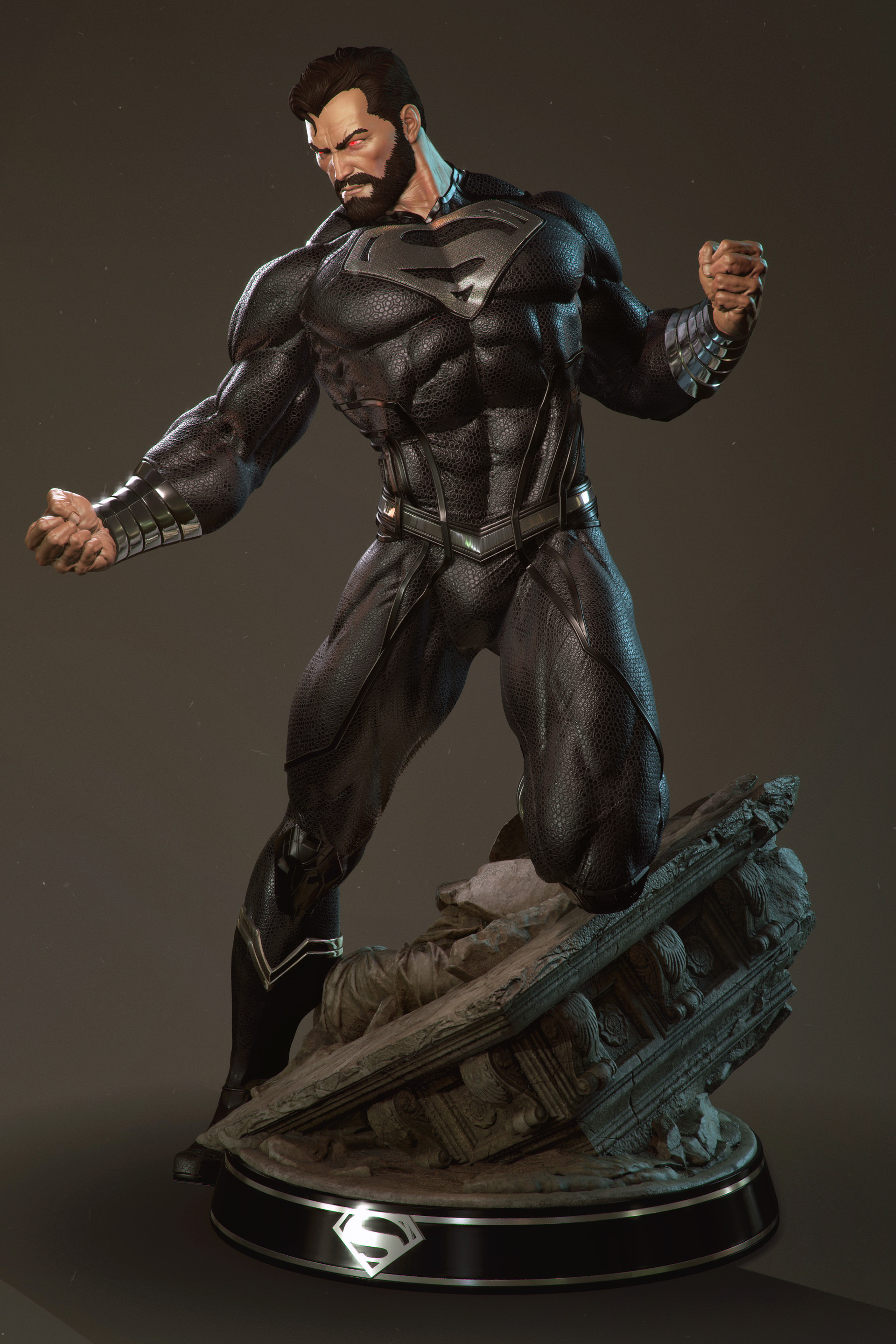 Render Superman Black Uniform Clark Kent Action Figures 1920x2880