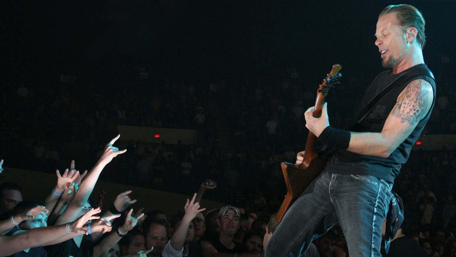 Guitarist Electric Guitar Big 4 Concerts Heavy Metal Audience People James Hetfield Metallica 1594x900