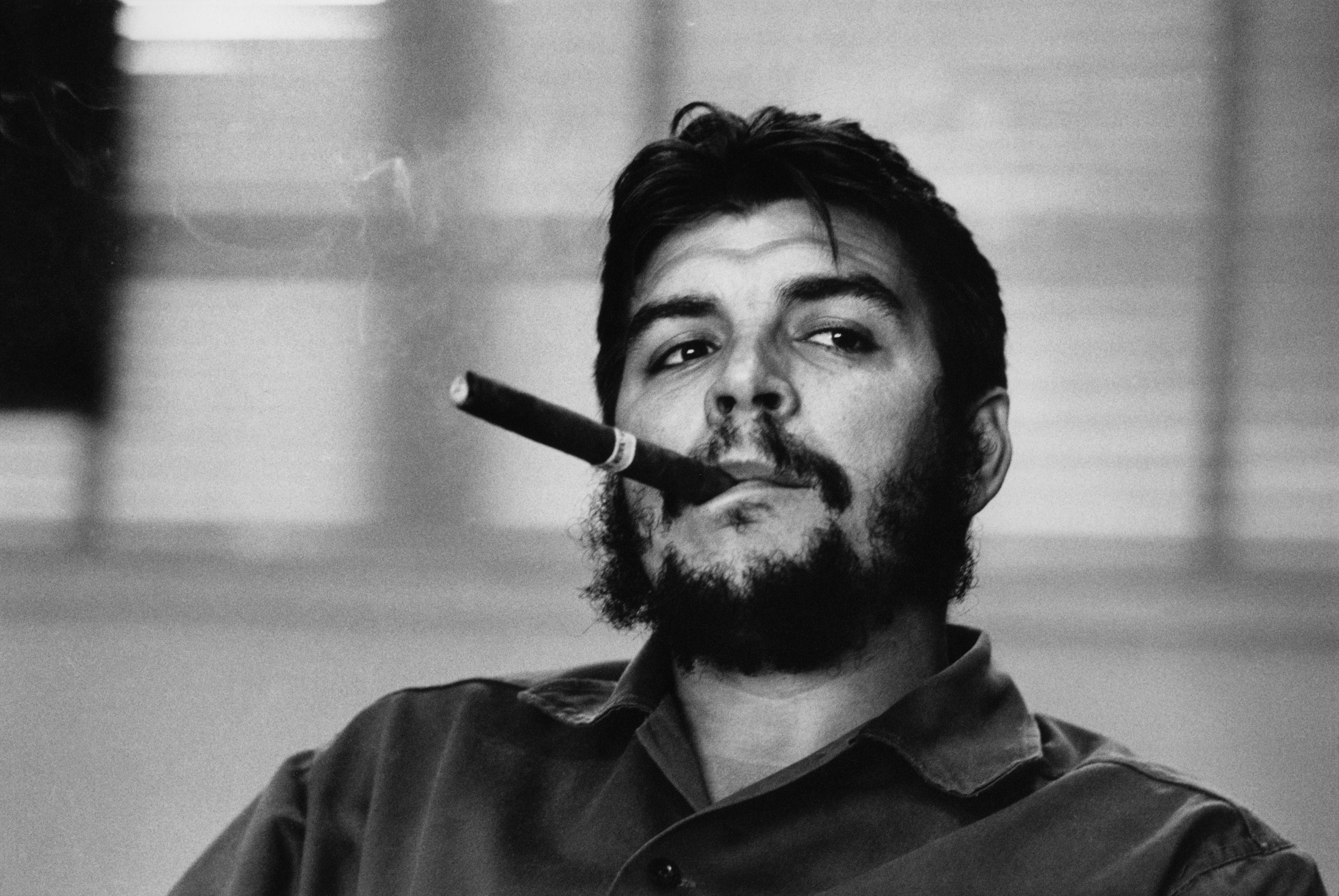 Che Guevara Cigars Men Beard Portrait Monochrome Vintage 4600x3081