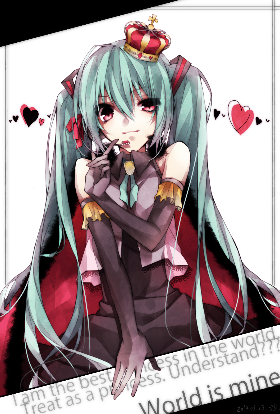 Hatsune Miku Hatsune Miku Append Anime Girls Crown Turquise Hair Anime Long Hair 1181x1748