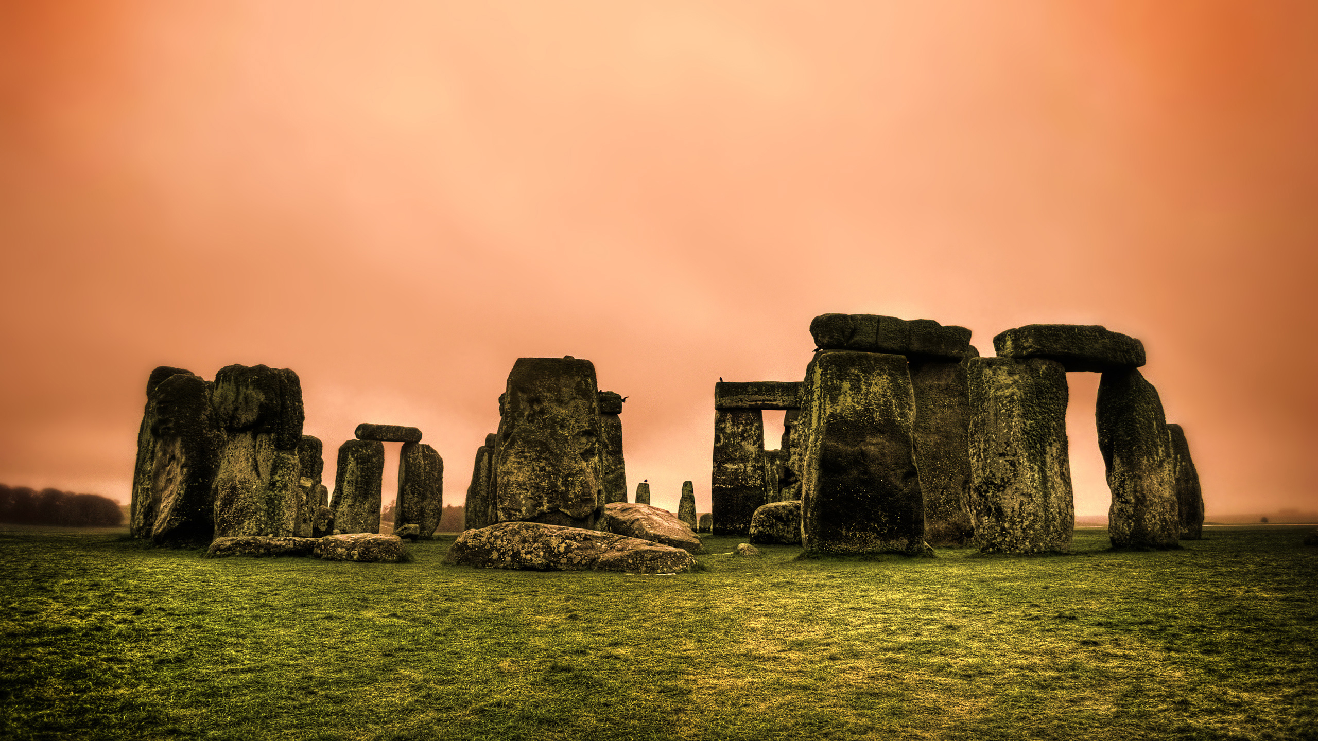 Nature Stonehenge Stones Outdoors Sky 2560x1440