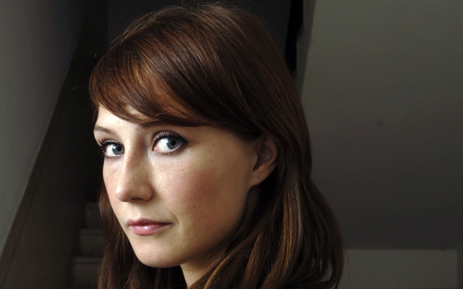 Carice Van Houten Actress Dutch Blue Eyes Brunette Closeup Women 1600x1000