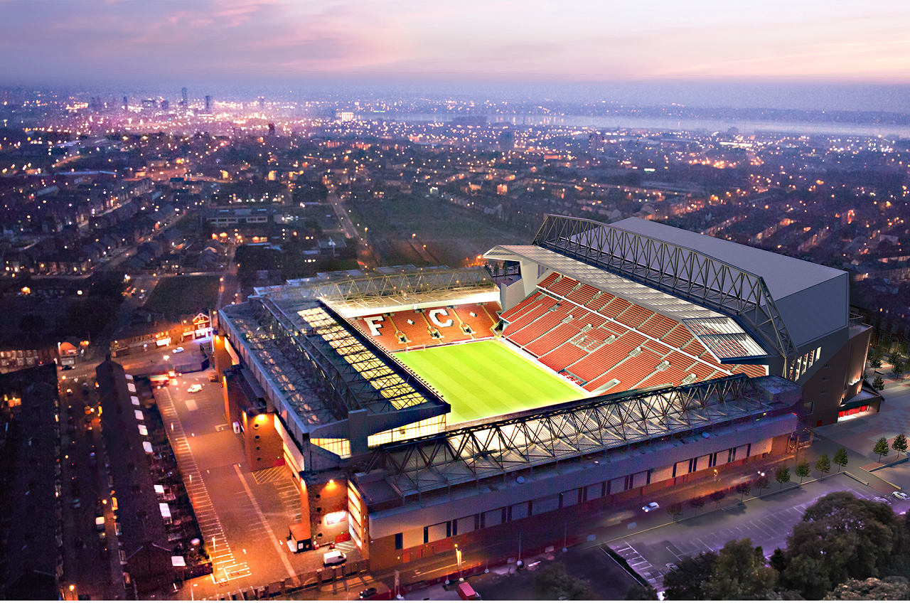 Anfield Road Liverpool FC Liverpool Stadium Football Stadium 1280x848