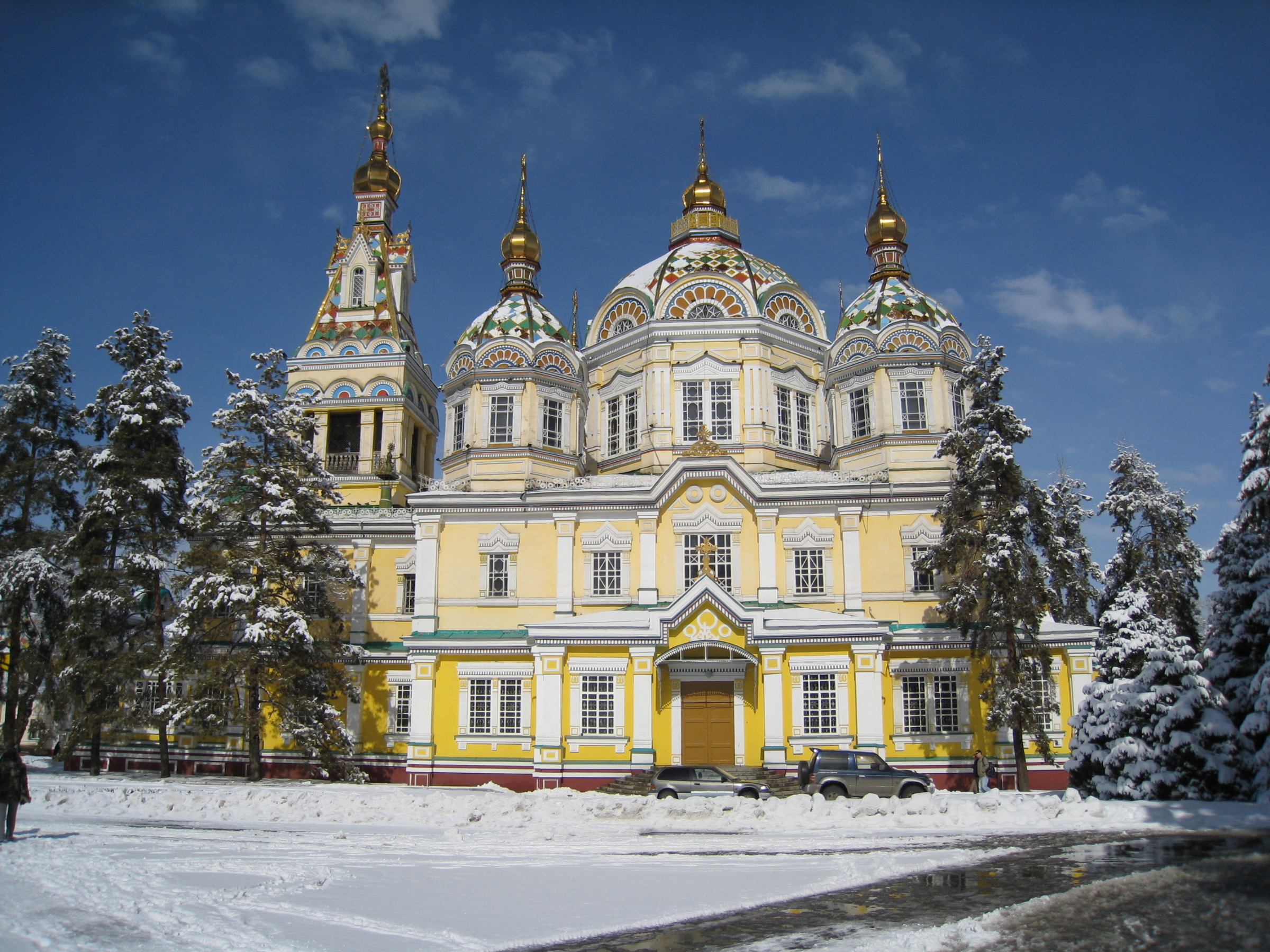 Religious Cathedral Zenov Cathedral Russia Architecture Snow Winter 2400x1800