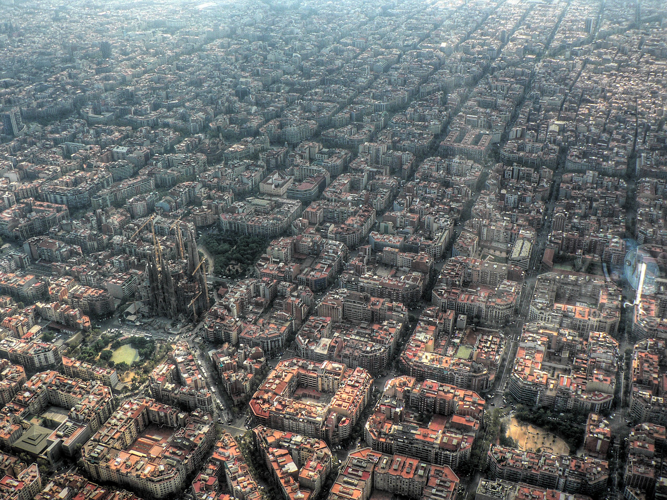 Barcelona City Church Building Spain Cityscape 2560x1920