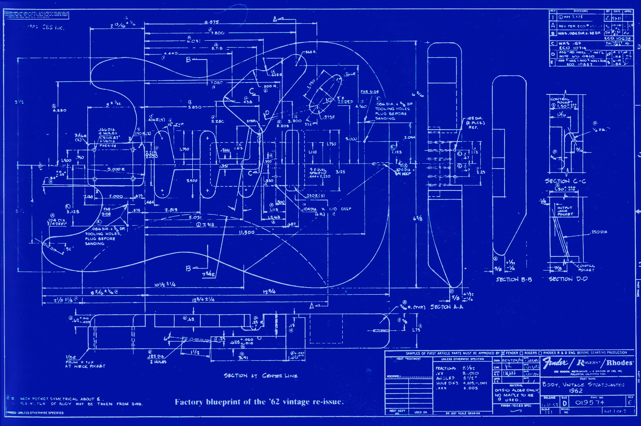 Fender Stratocaster Blueprints Blueprints Guitar Plan 2201x1464