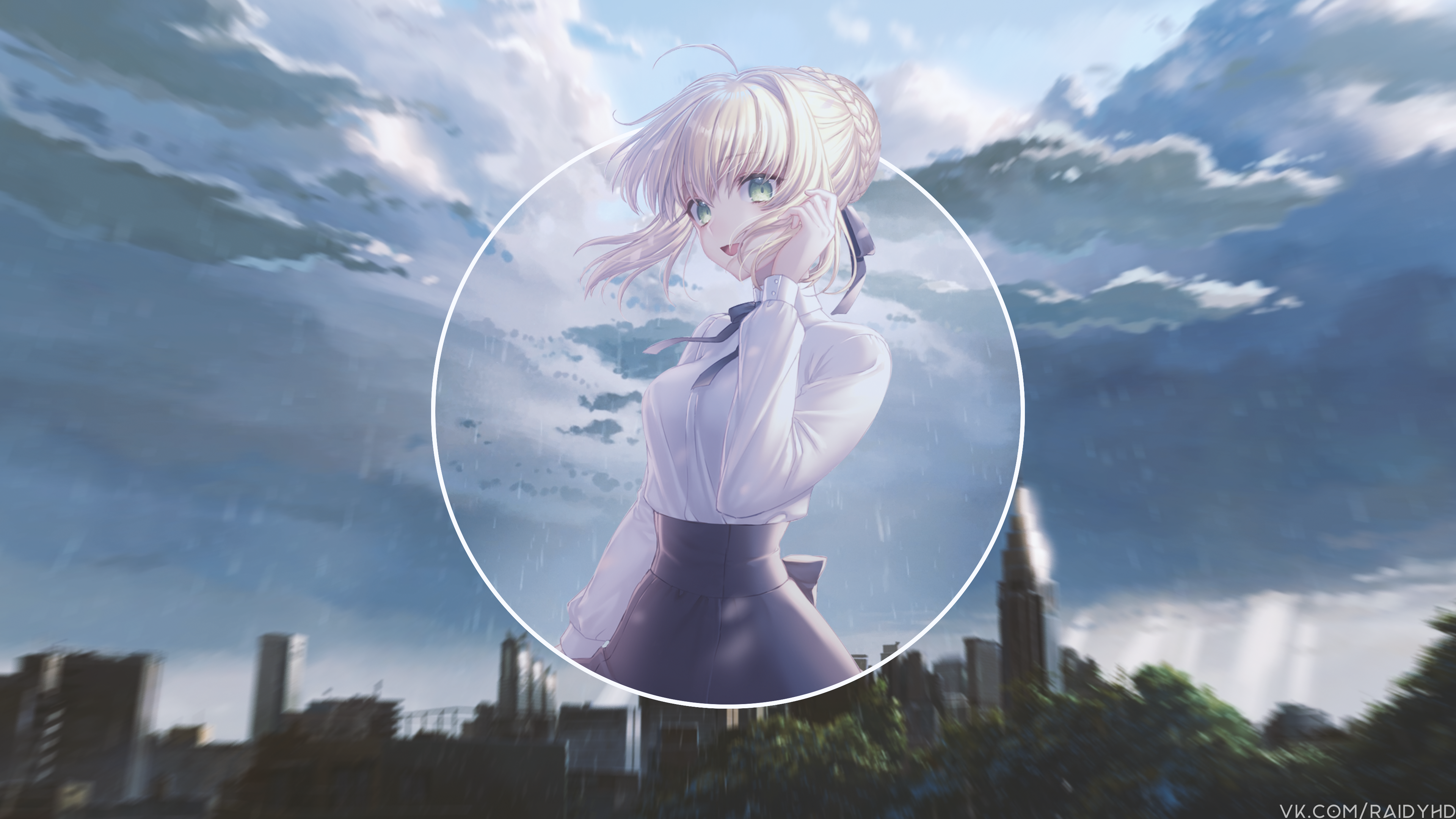 Anime Girls Anime Picture In Picture Fate Grand Order Saber Fate Grand Order 3840x2160