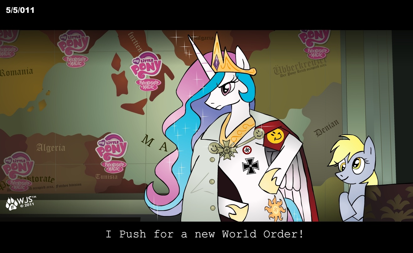 Princess Celestia Derpy Hooves Nazi My Little Pony 1318x806