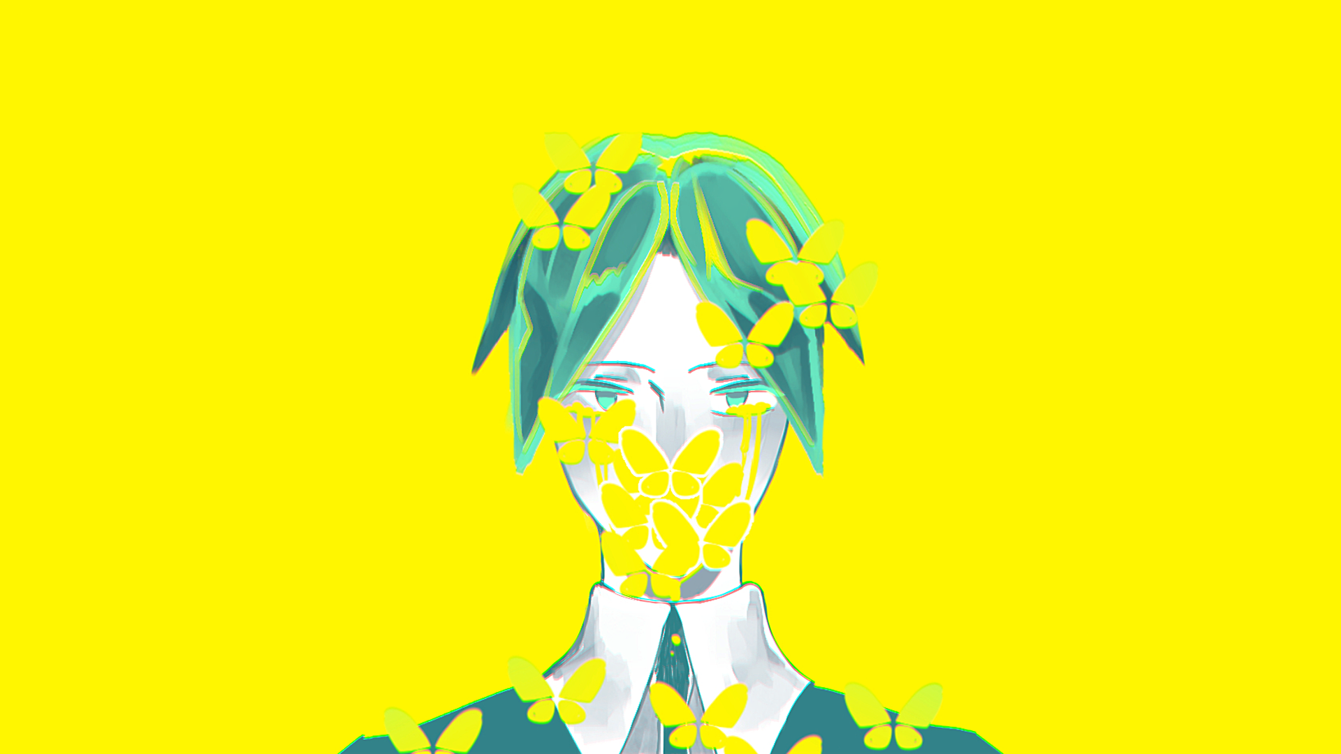 Houseki No Kuni Phos Houseki No Kuni Simple Background Crying Butterfly Love 1920x1080