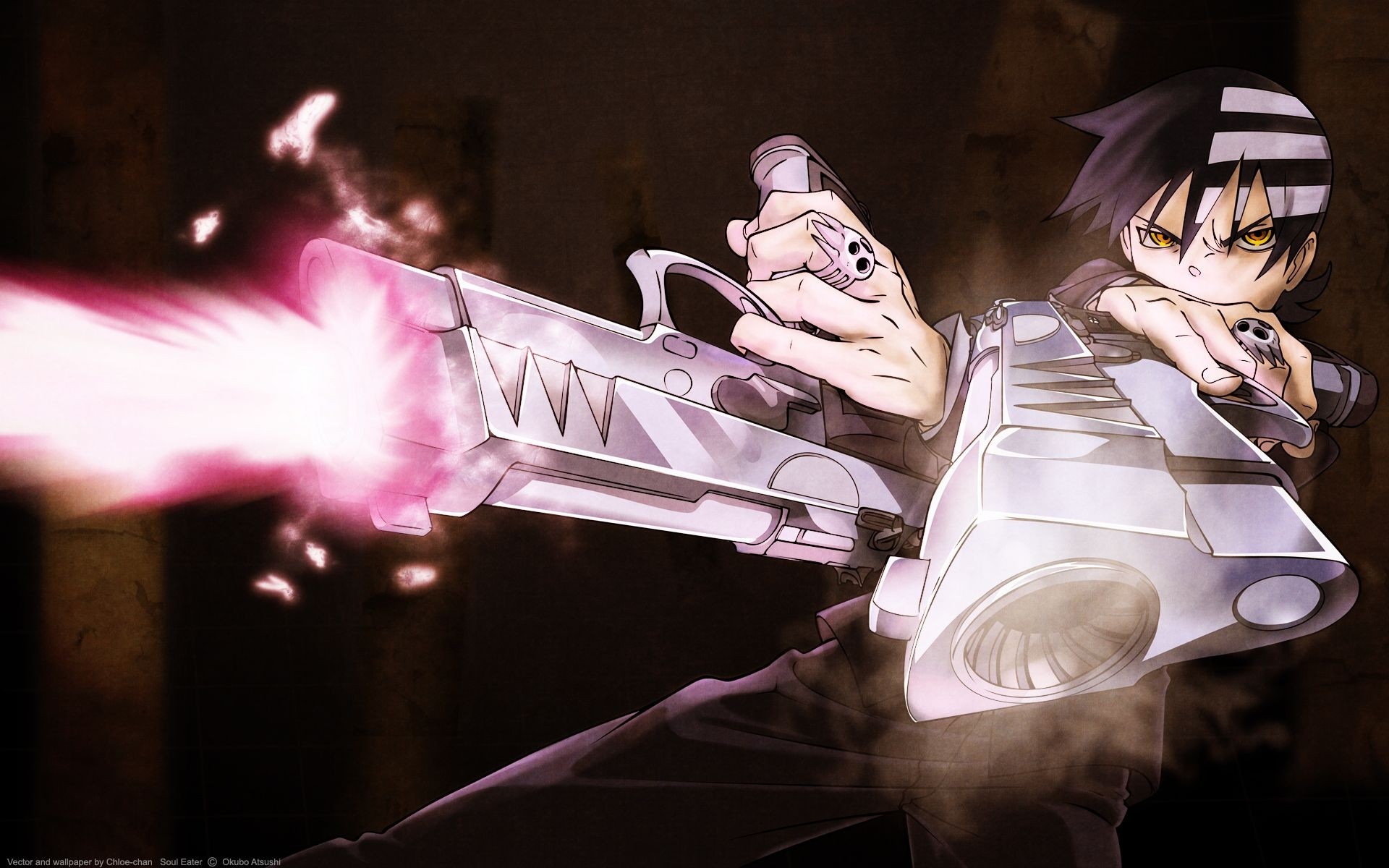 Soul Eater Death The Kid Anime Gun Yellow Eyes Weapon 1920x1200