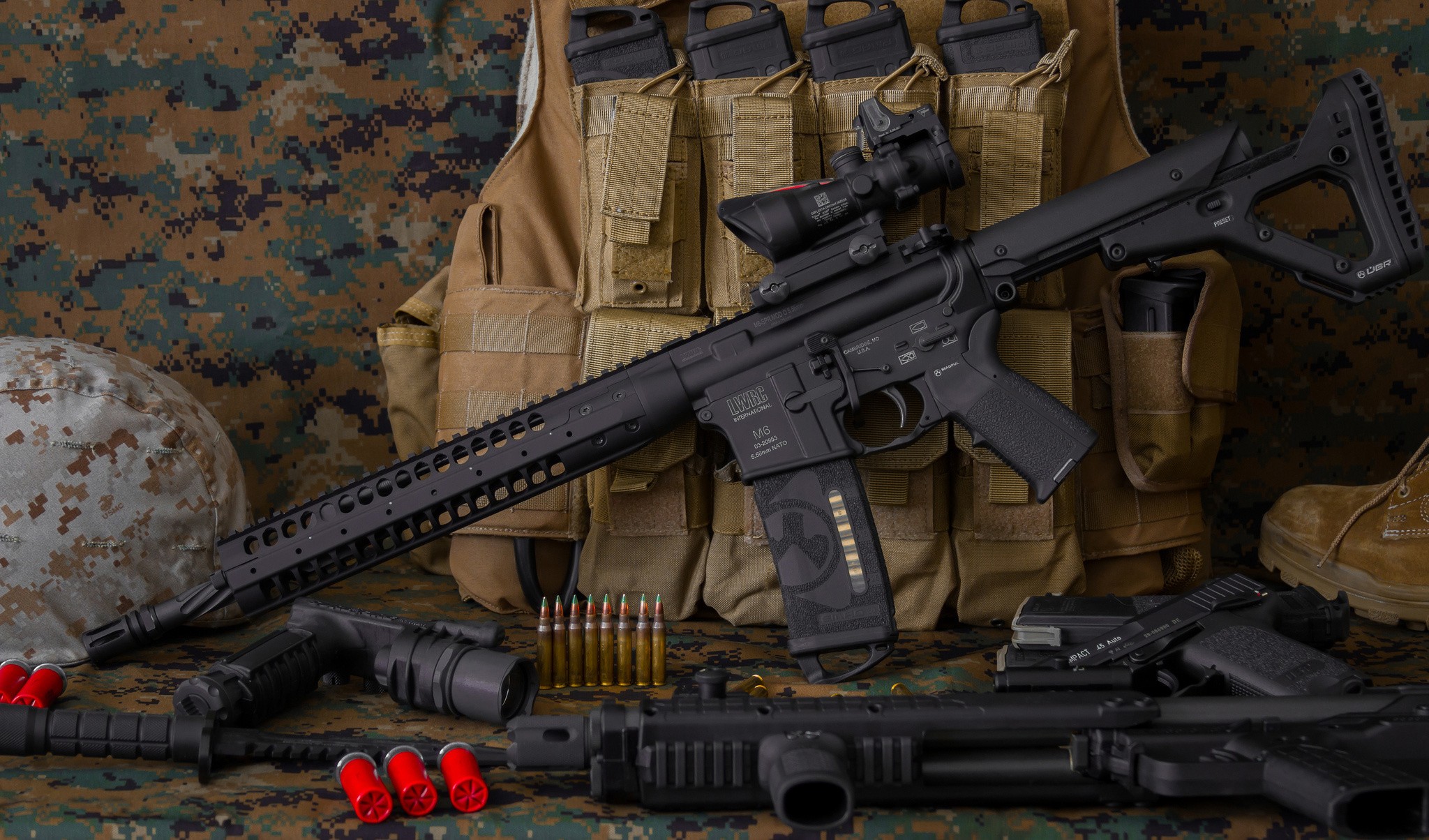 AR 15 Magpul Shotgun Weapon 2048x1204