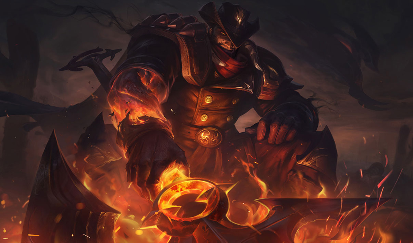 Darius Noxus League Of Legends Riot Games High Noon Fire 1440x850