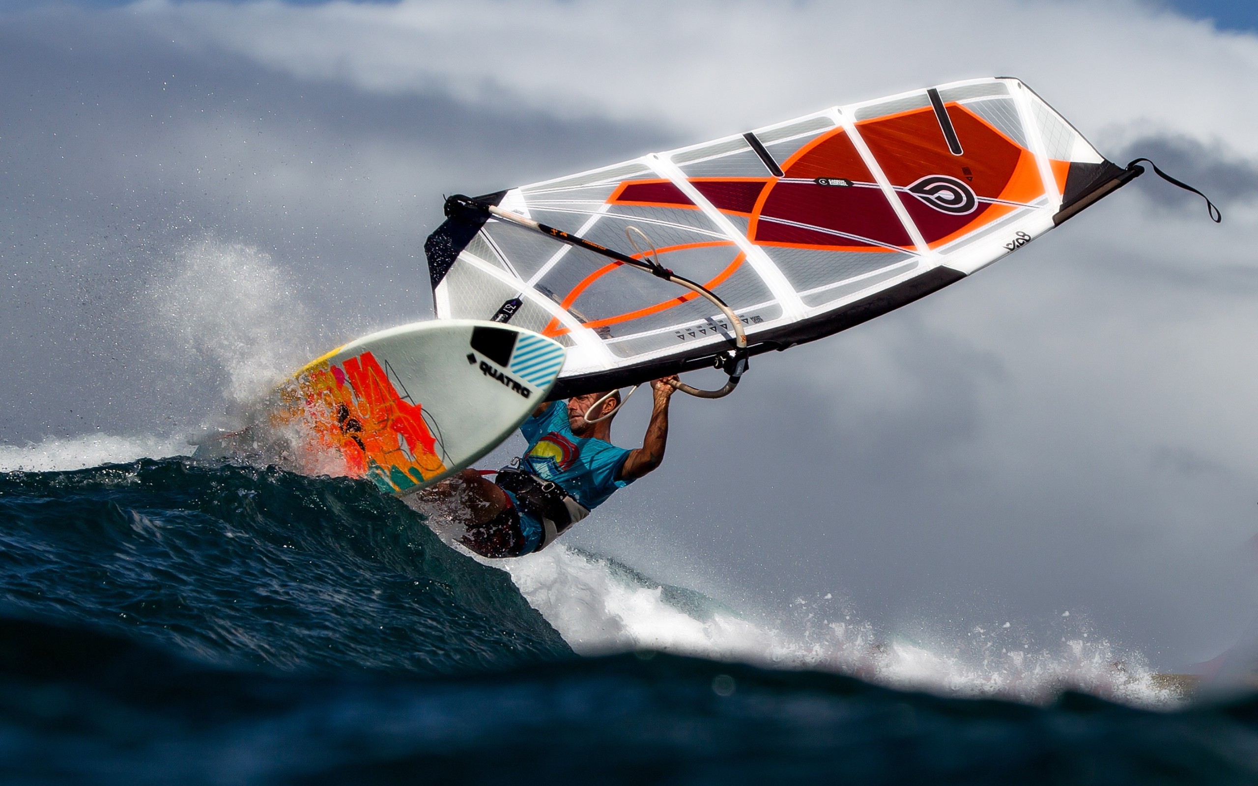 Sports Windsurfing Sea Waves Windy 2560x1600