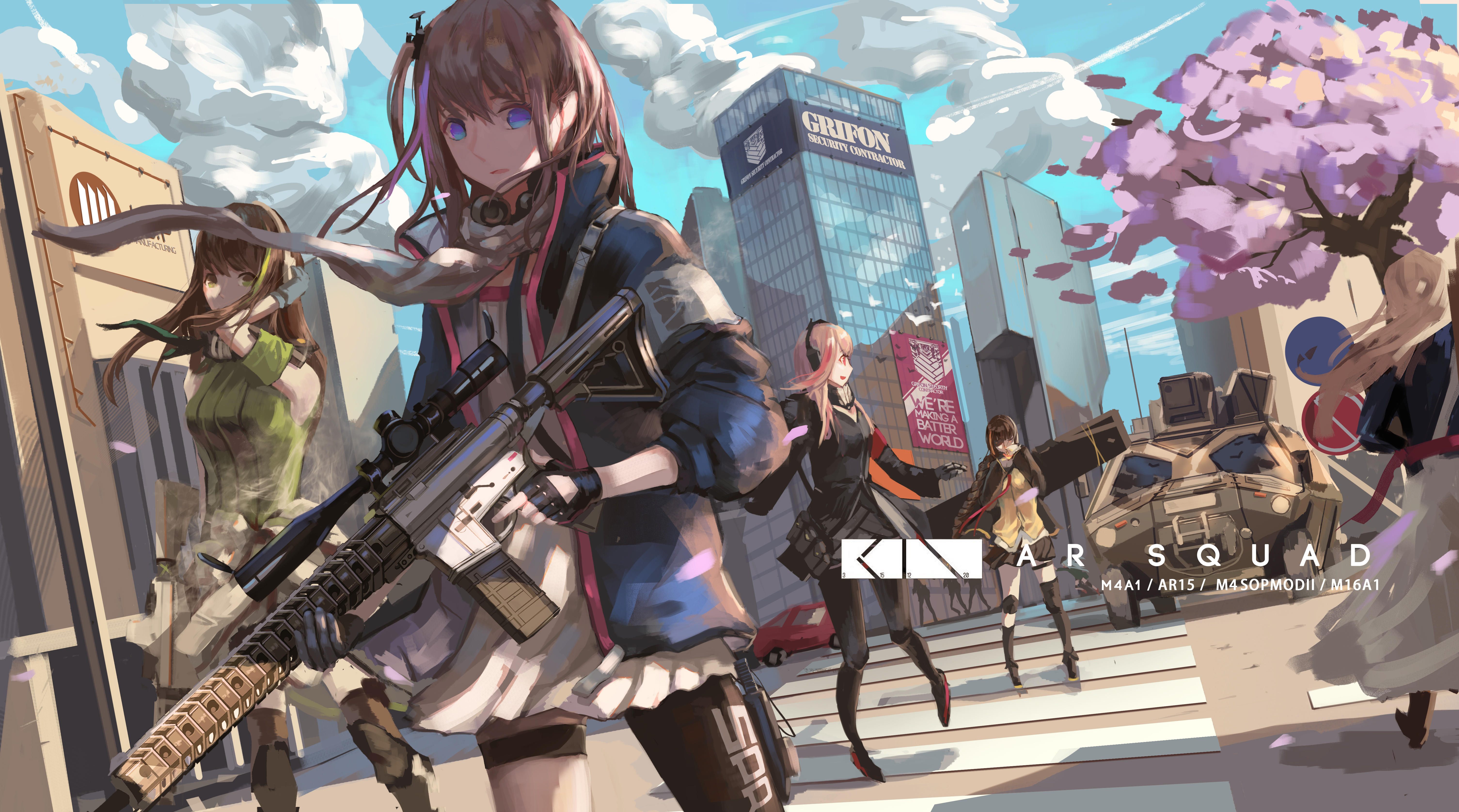 Anime Girls Frontline Gun Girls With Guns AR15 Girls Frontline M16 Girls Frontline M4a1 Girls Frontl 6021x3352
