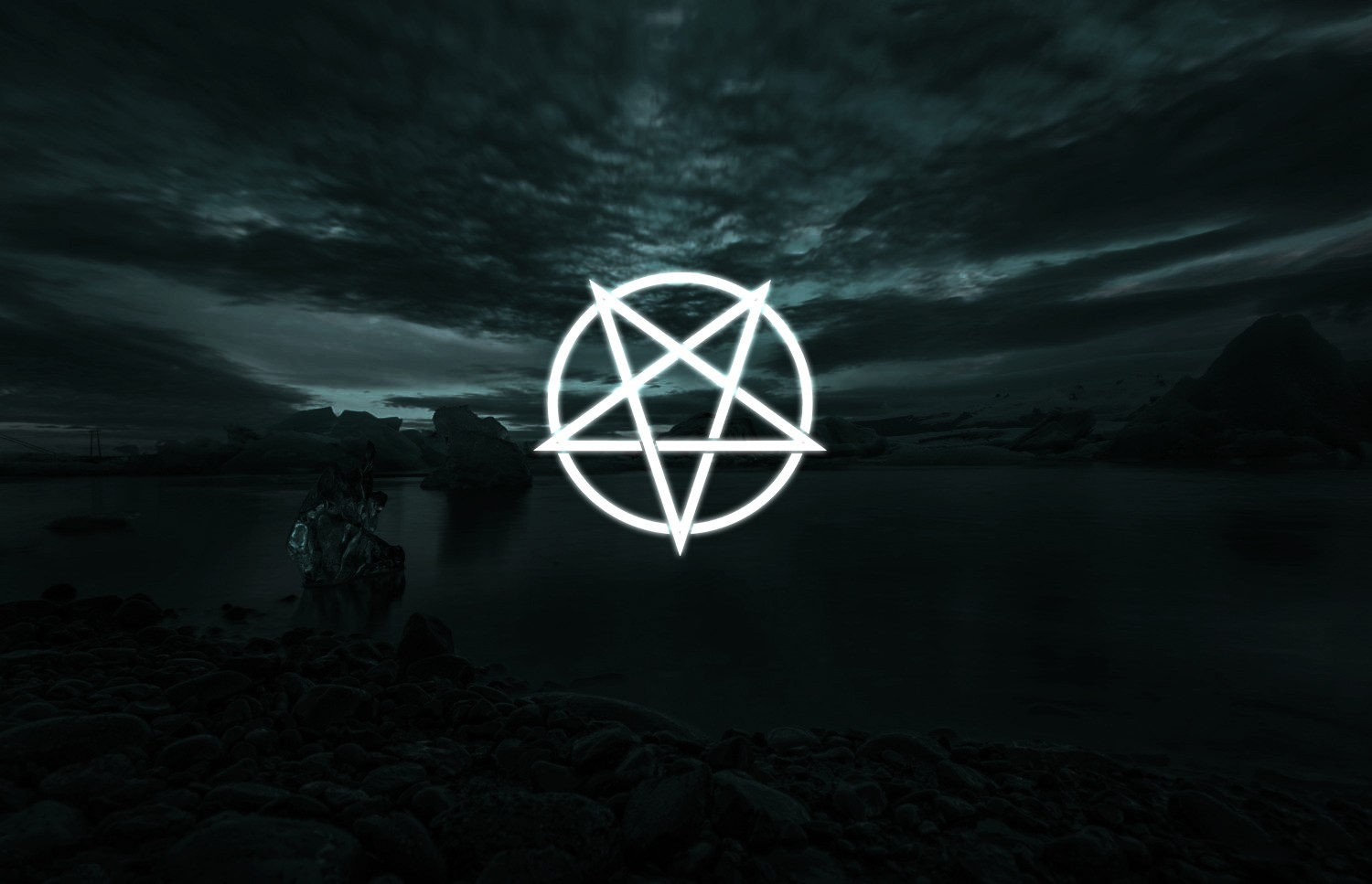 Dark Landscape Pentagram Inverted Pentagram 1500x967