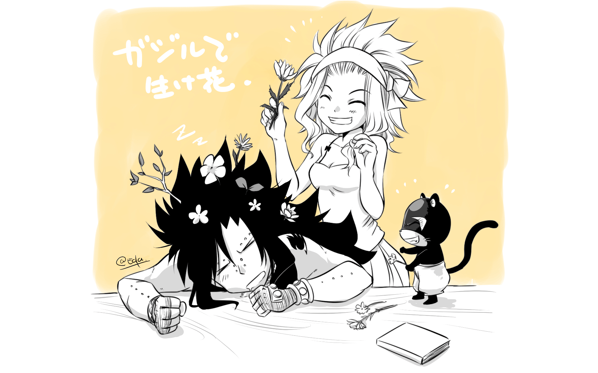 Levy McGarden Gajeel Redfox Panther Lily Fairy Tail Fairy Tail 1920x1200
