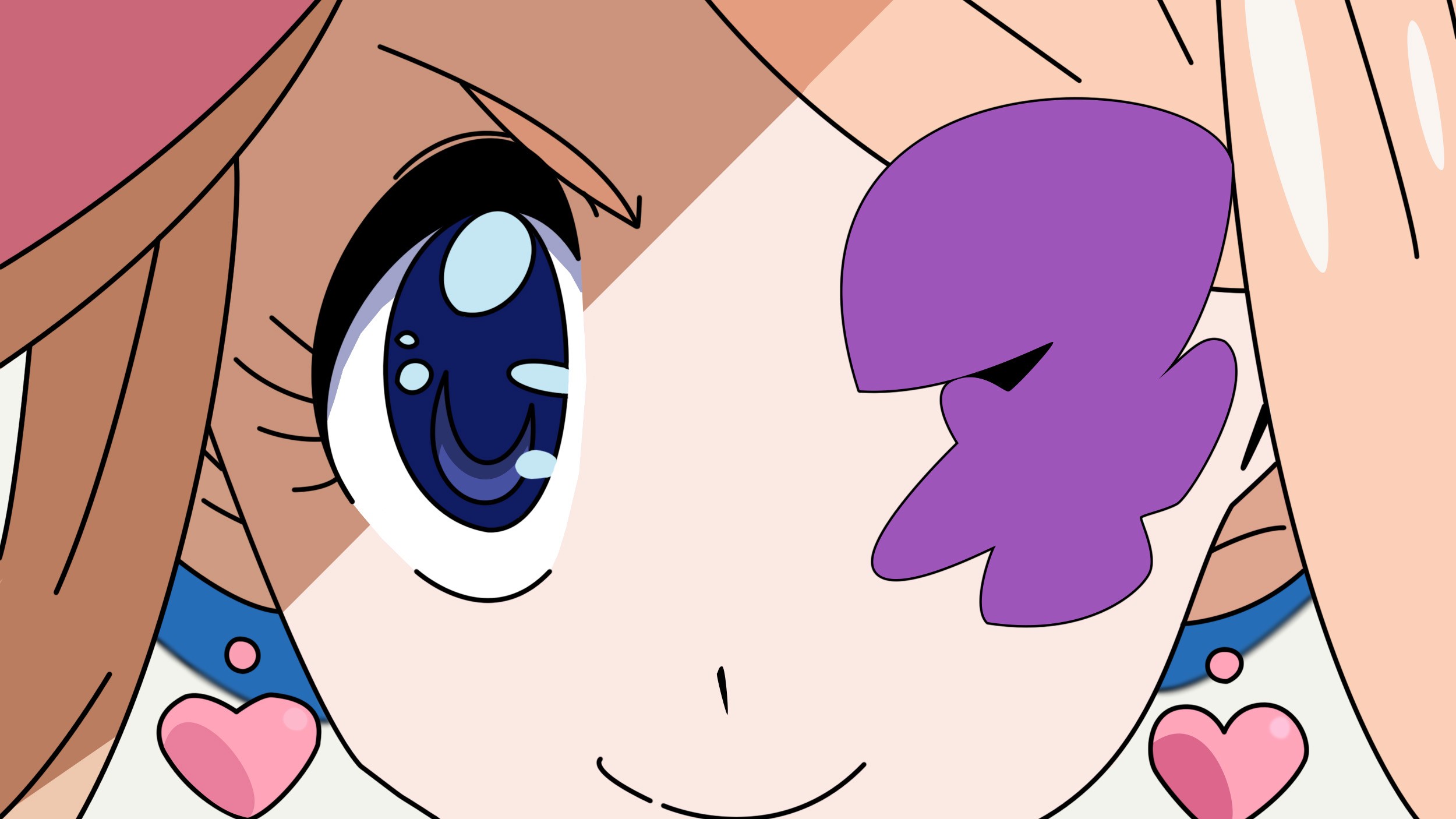 Kill La Kill Harime Nui Anime Girls Anime Blue Eyes Heart Design 2500x1406