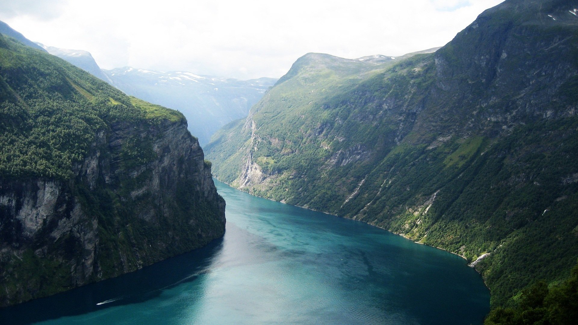 Mountains Water Forest Nature Landscape Valley Lake River Mountains Landscape Nature Fjord Norway Va 1920x1080