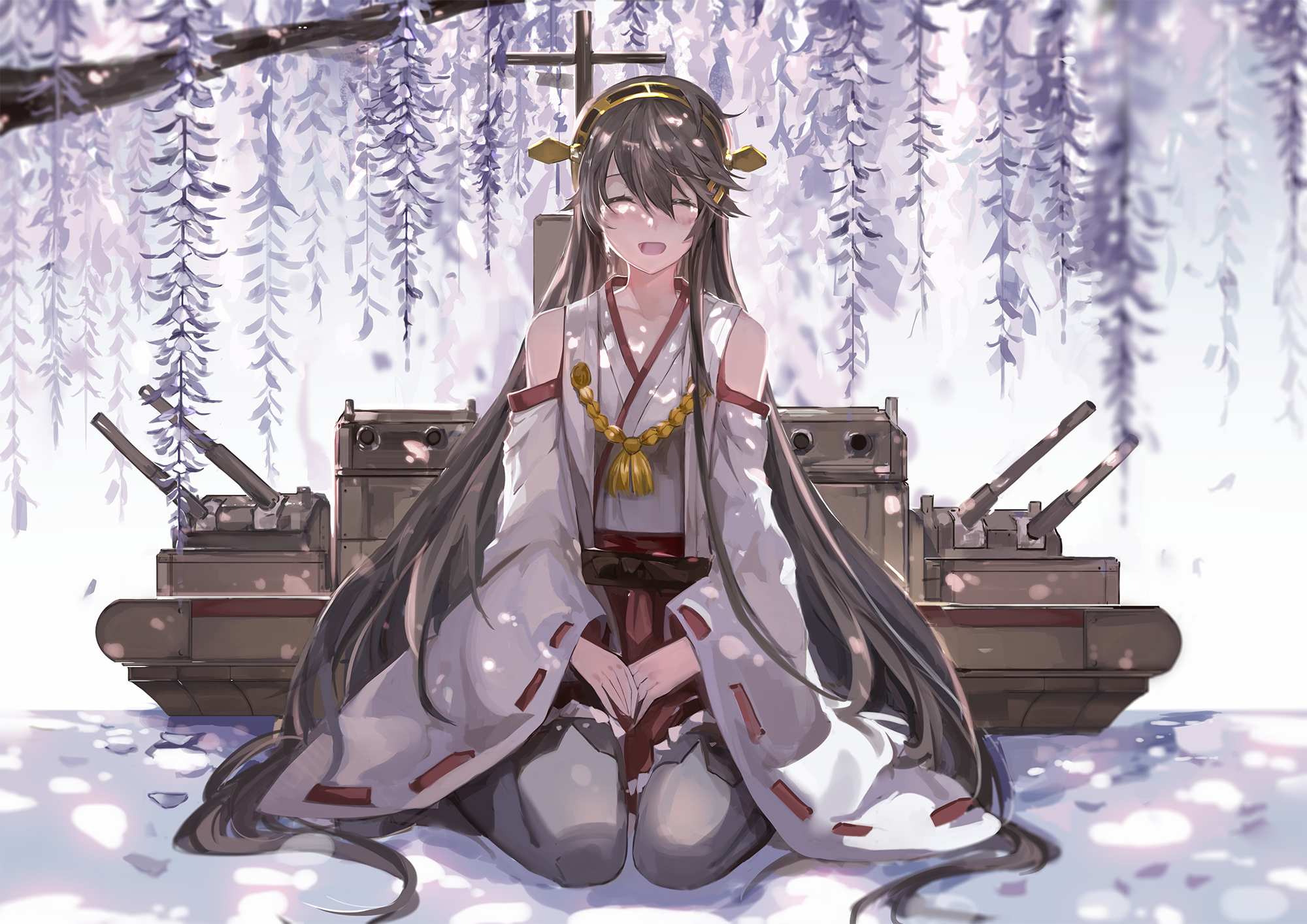 Haruna KanColle Kantai Collection Anime Girls Anime Saberiii 2000x1414