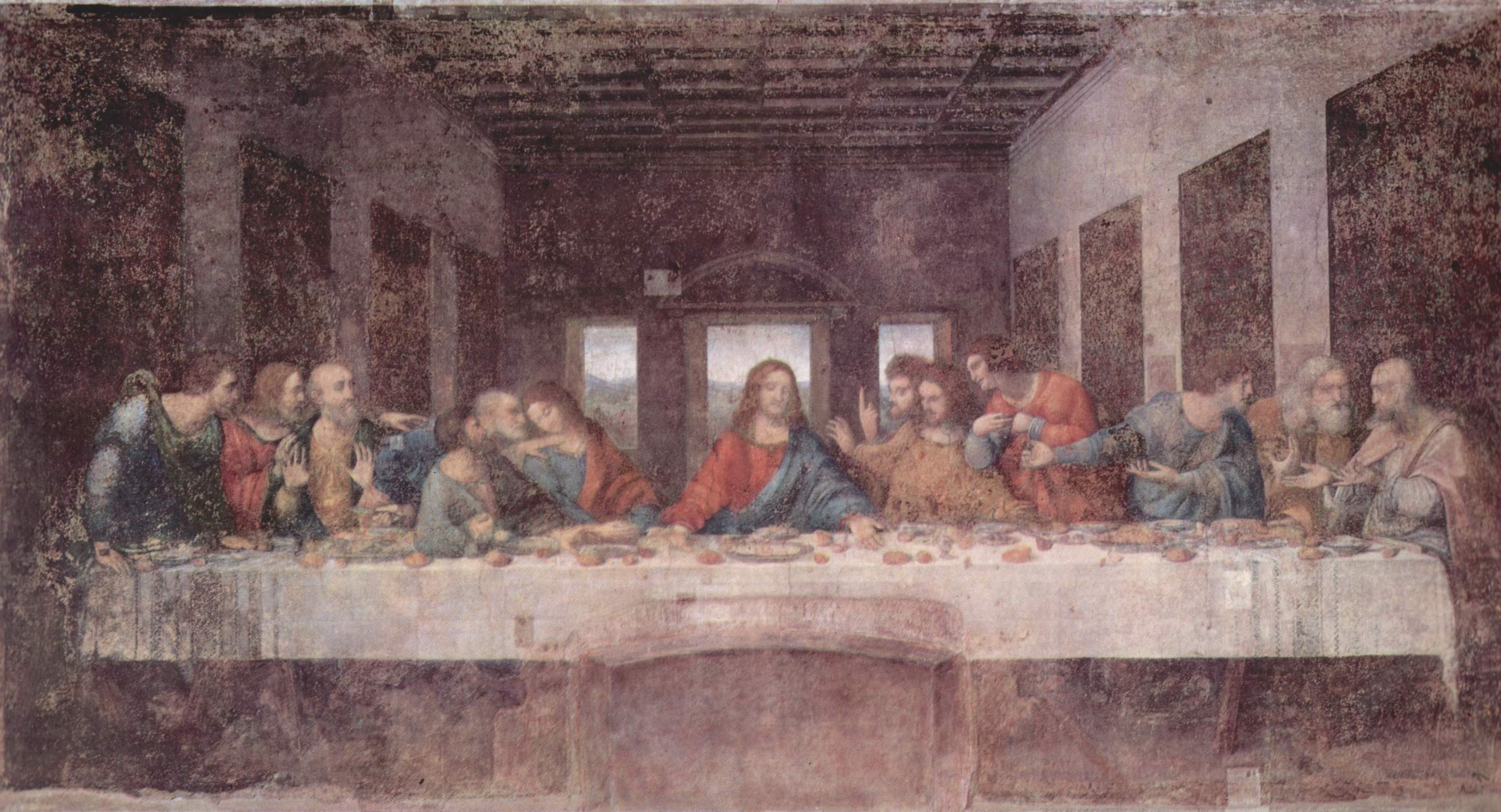 The Last Supper Painting Religious Jesus Christ 2867x1551