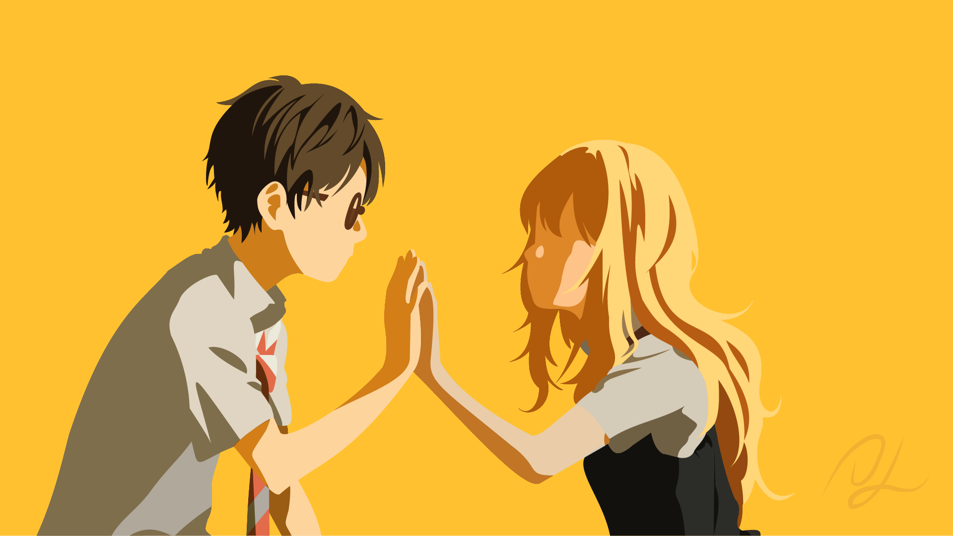 Shigatsu Wa Kimi No Uso Vector Arima Kousei Miyazono Kaori 1920x1081