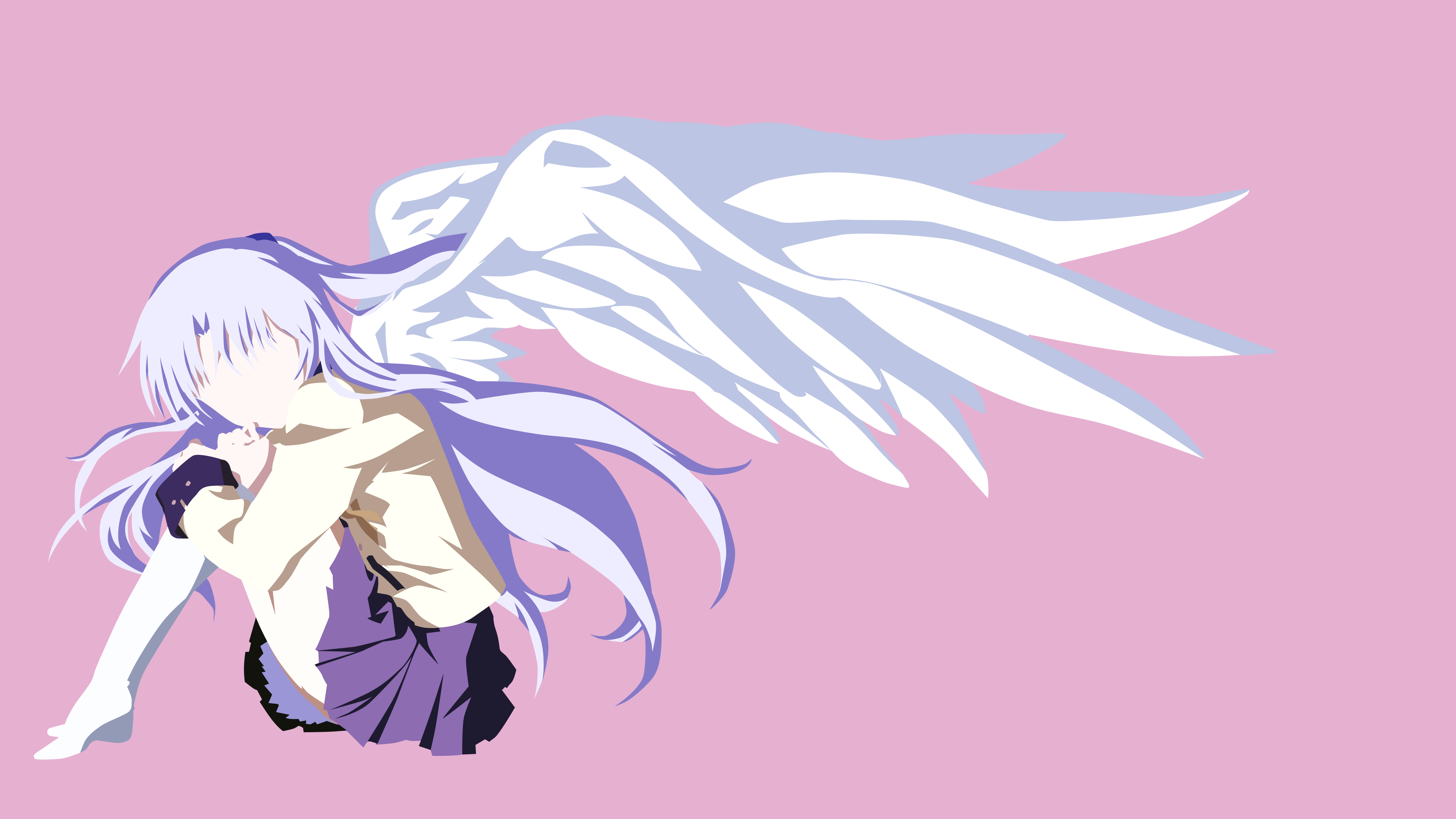 Minimalism Angel Beats Tachibana Kanade Wings 5169x2908