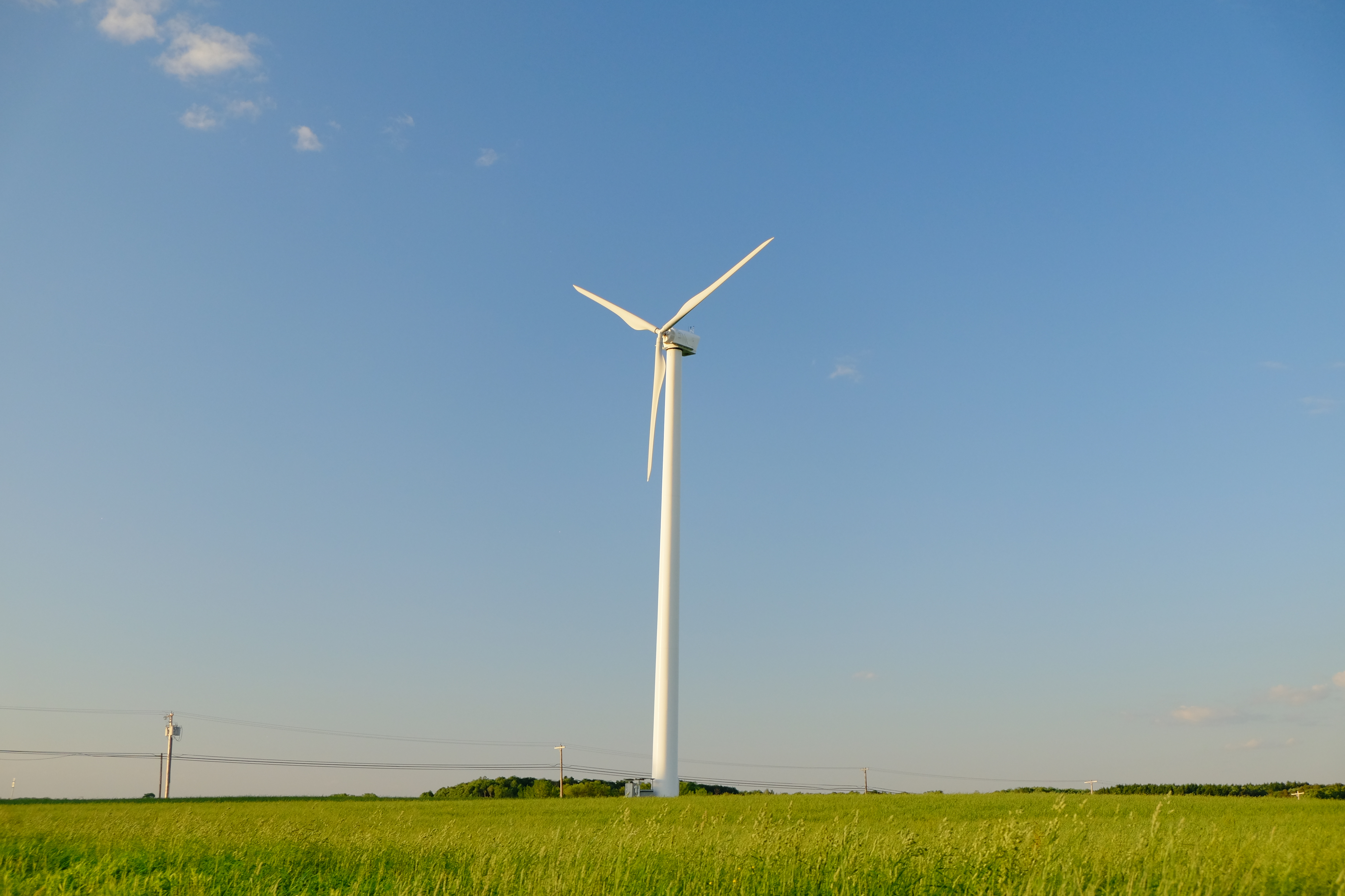 Windmill Sky Landscape Field Wind Farm 4896x3264