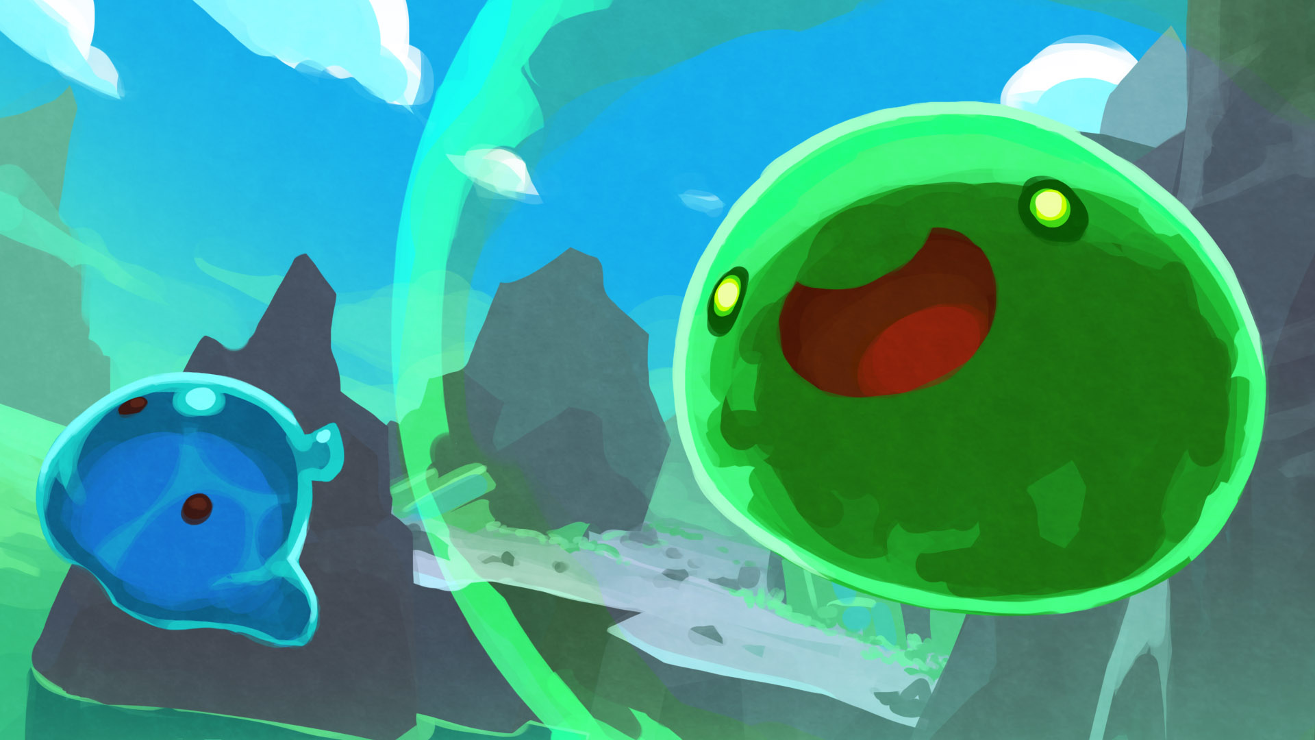 Slime Rancher Slimes Colorful Blob Character 1920x1080