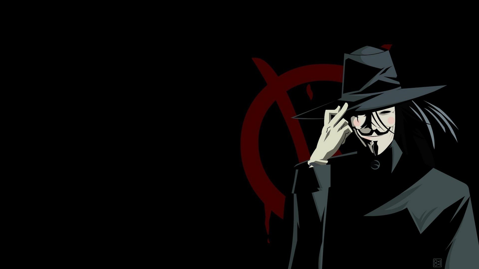 V For Vendetta Anonymous Guy Fawkes Guy Fawkes Mask 1920x1080