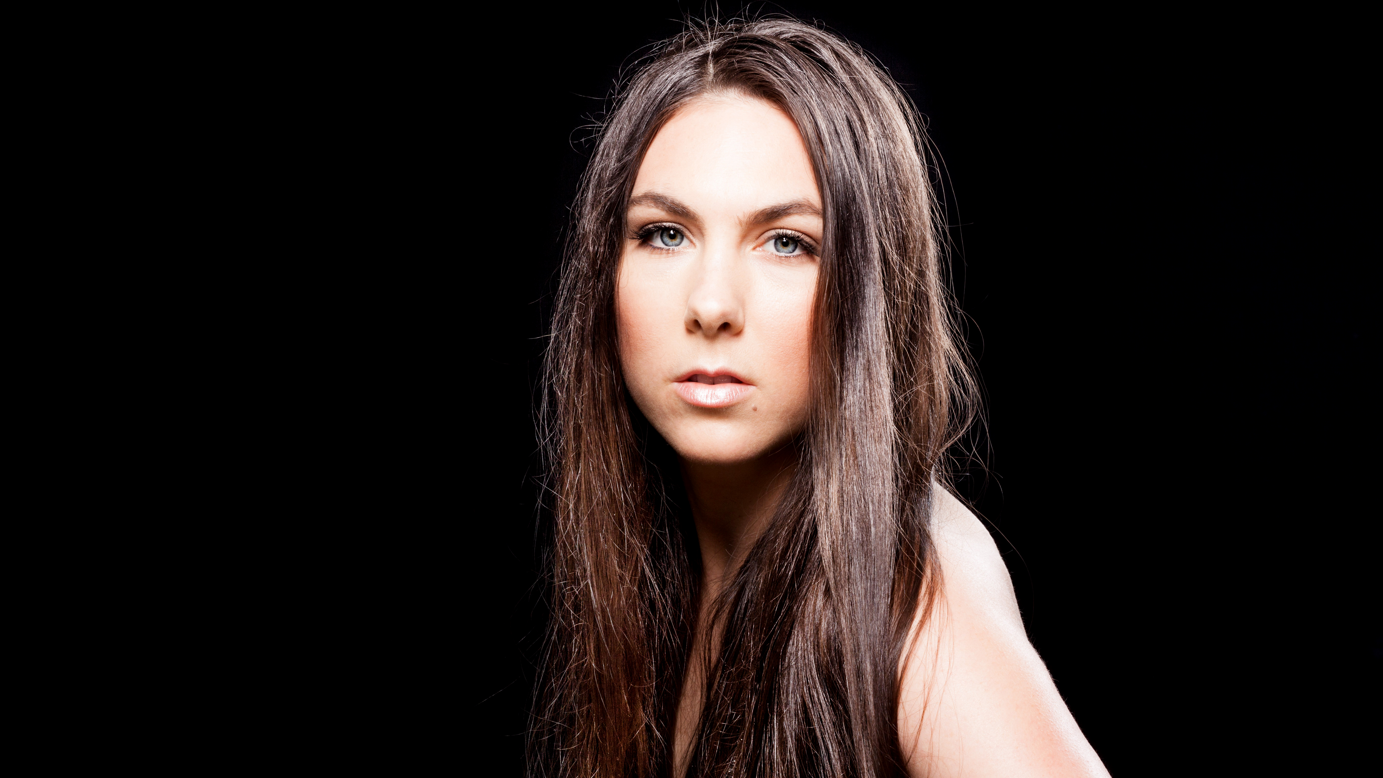 Elize Ryd Amaranthe Singer Brunette Women Long Hair Celebrity Metalheads Power Metal Alternative Met 5616x3159