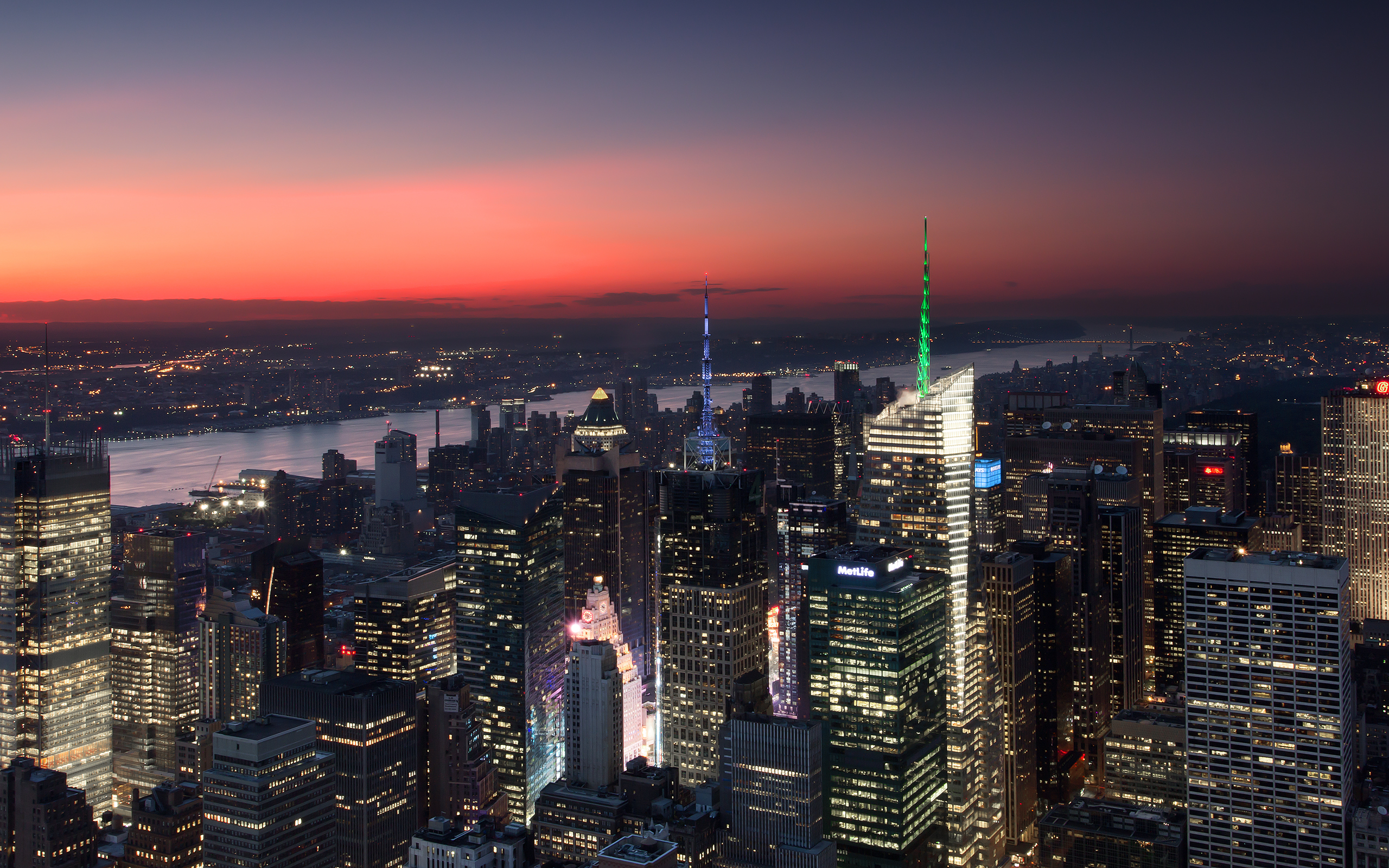 Manhattan New York City USA Skyscraper Hudson River Cityscape 2560x1600