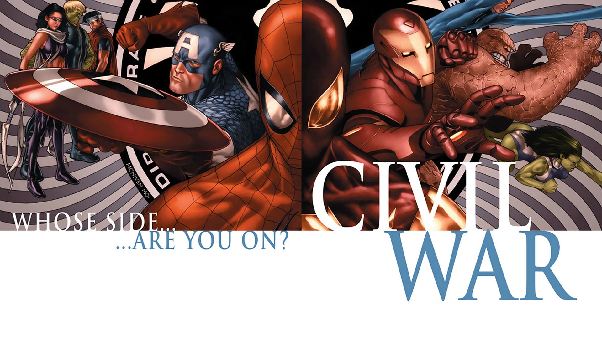 Captain America Spider Man Iron Man She Hulk Thing Marvel Comics 1920x1080