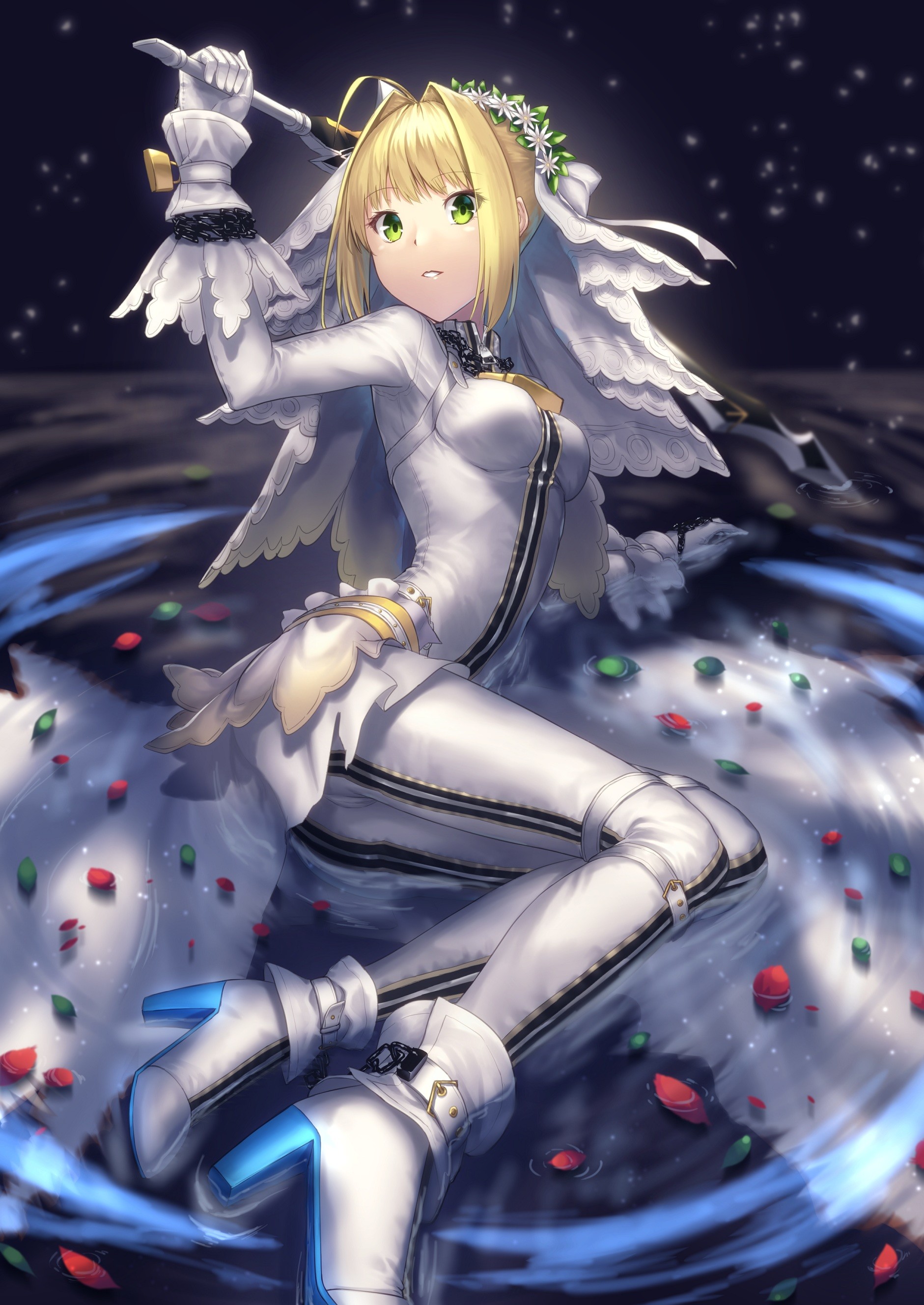 Anime Anime Girls Fate Extra Fate Extra CCC Fate Stay Night Saber Bride Saber Extra Sword Wet Short  1881x2656
