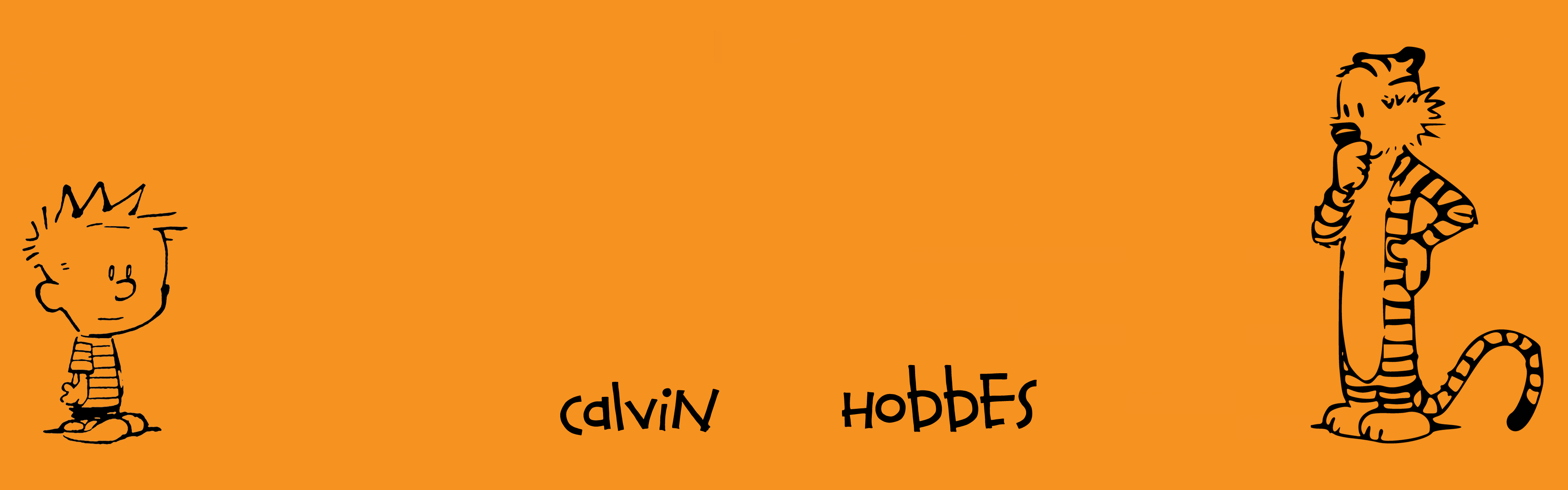 Calvin And Hobbes Comics Minimalism Dual Monitors Multiple Display 3840x1200