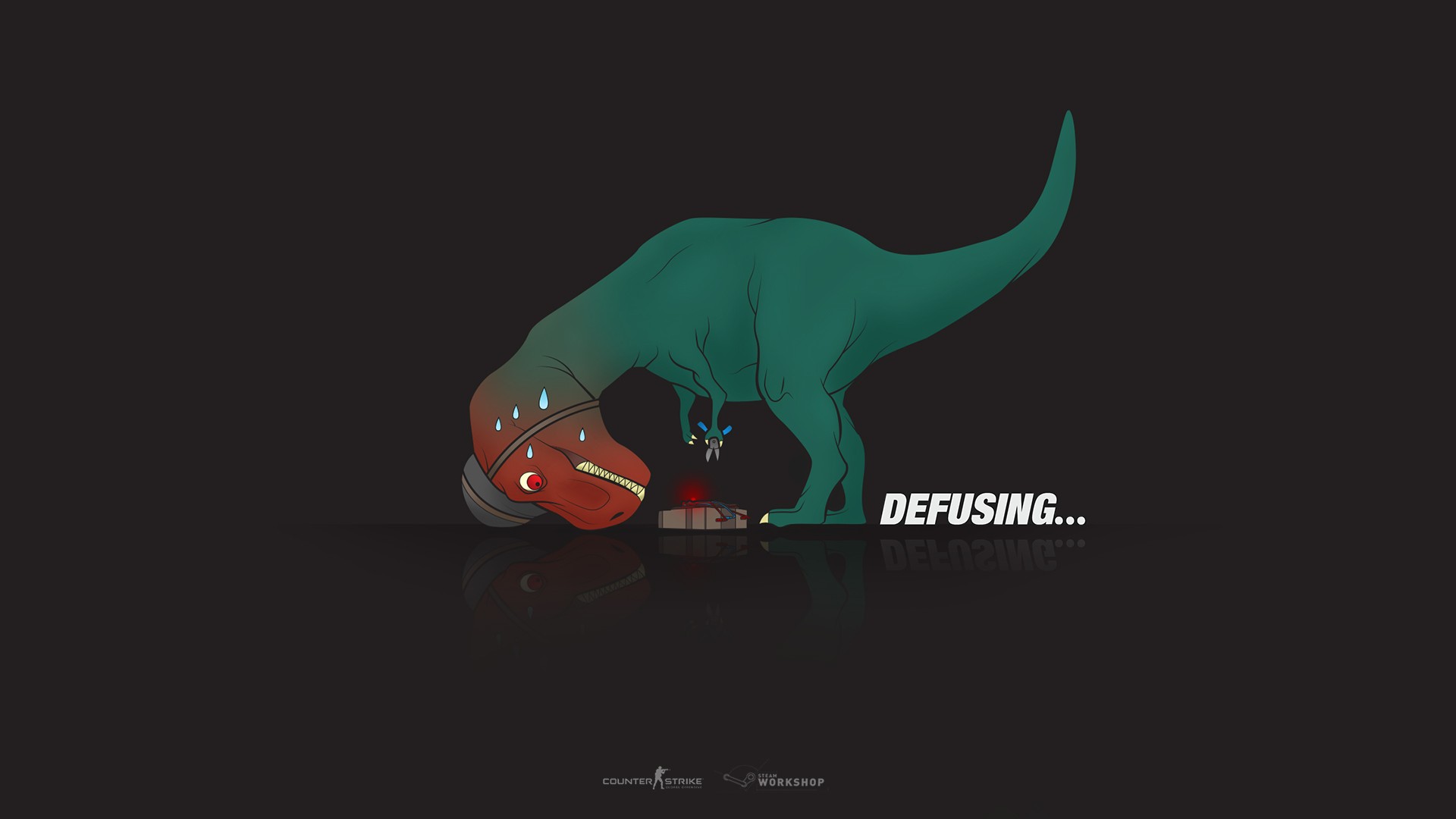 Counter Strike Counter Strike Global Offensive Dinosaurs Tyrannosaurus Rex Humor Video Games Text Lo 1920x1080