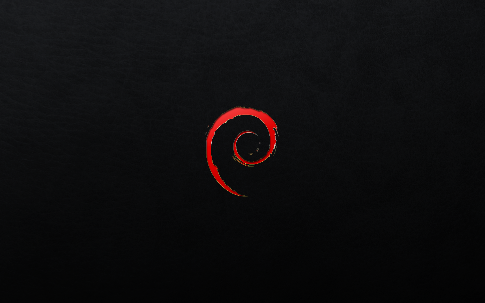 Minimalism Red Black Black Background Artwork Debian 1680x1050