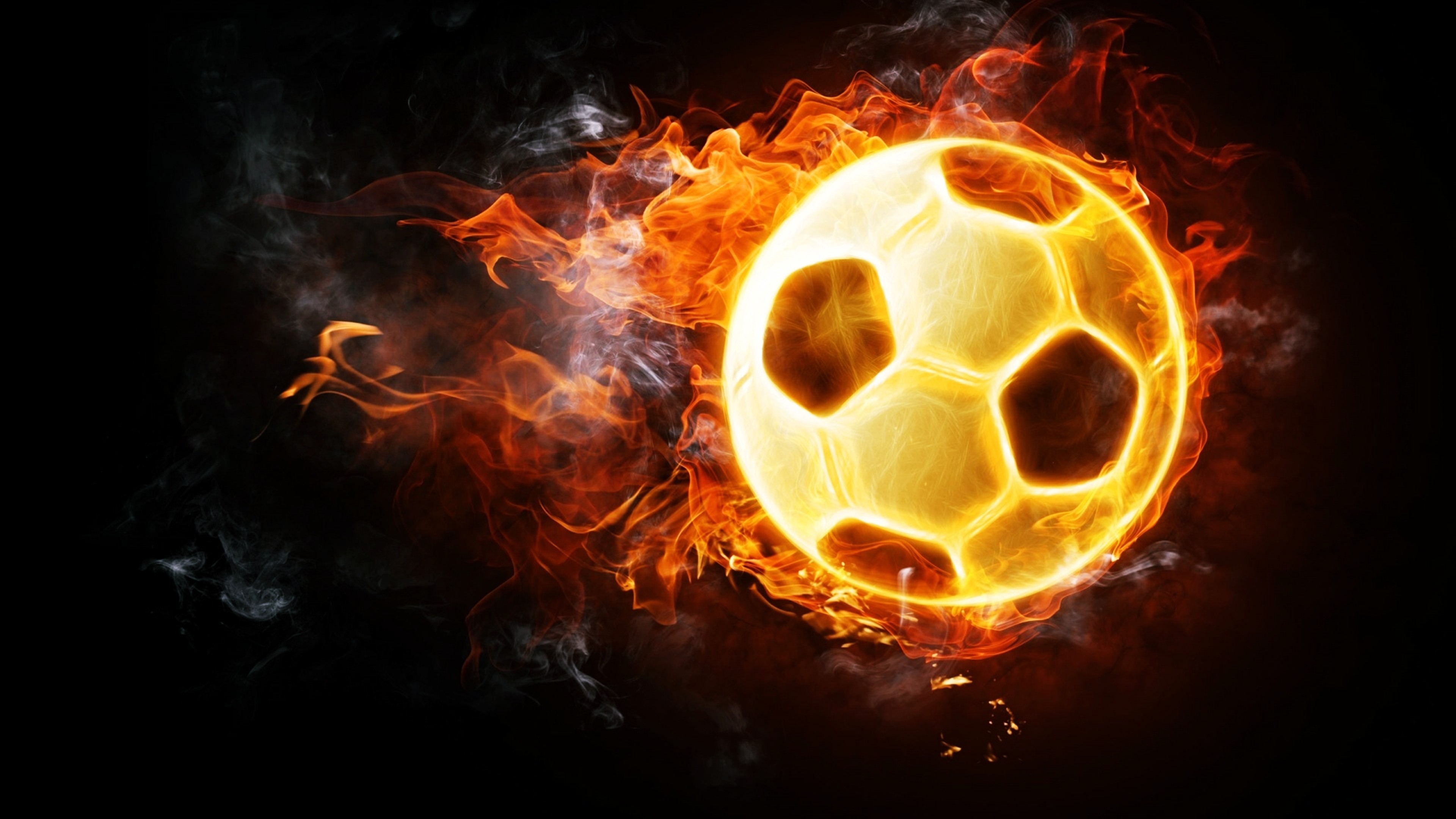 Soccer Ball Fire Soccer Ball 3840x2160